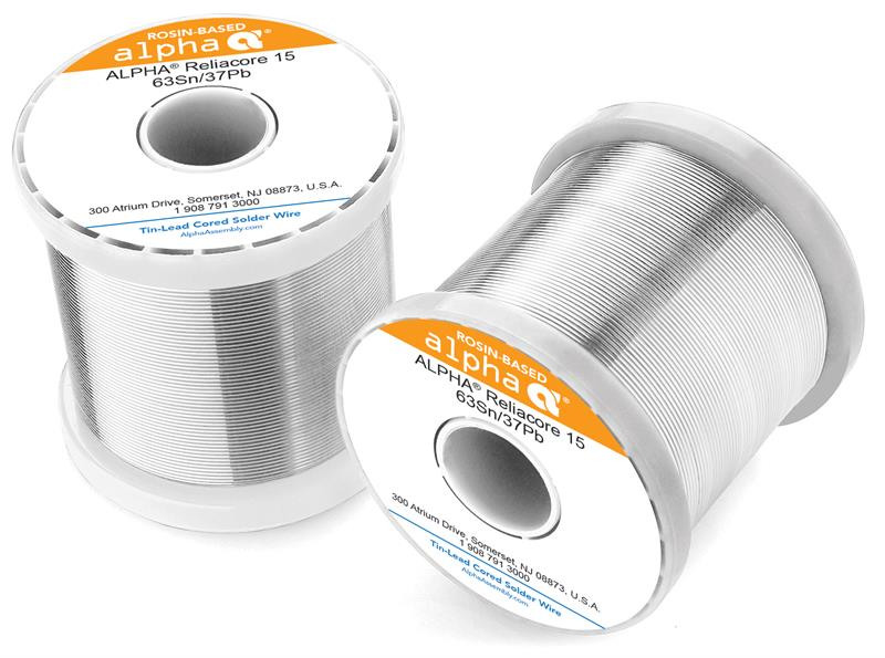 Alpha 110228. Sn63/Pb37 Reliacore RMA P2 .015 Diameter Solder Wire. 1 LB Spool