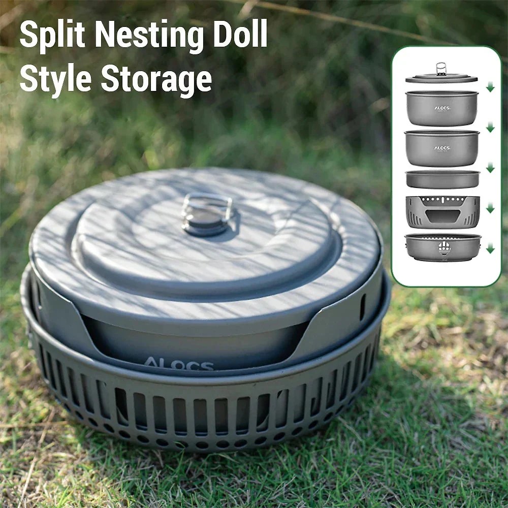 Adventure Cookware | Camping Cooking Set with Windshield | Lightweight Gear for Effortless Outdoor Meals