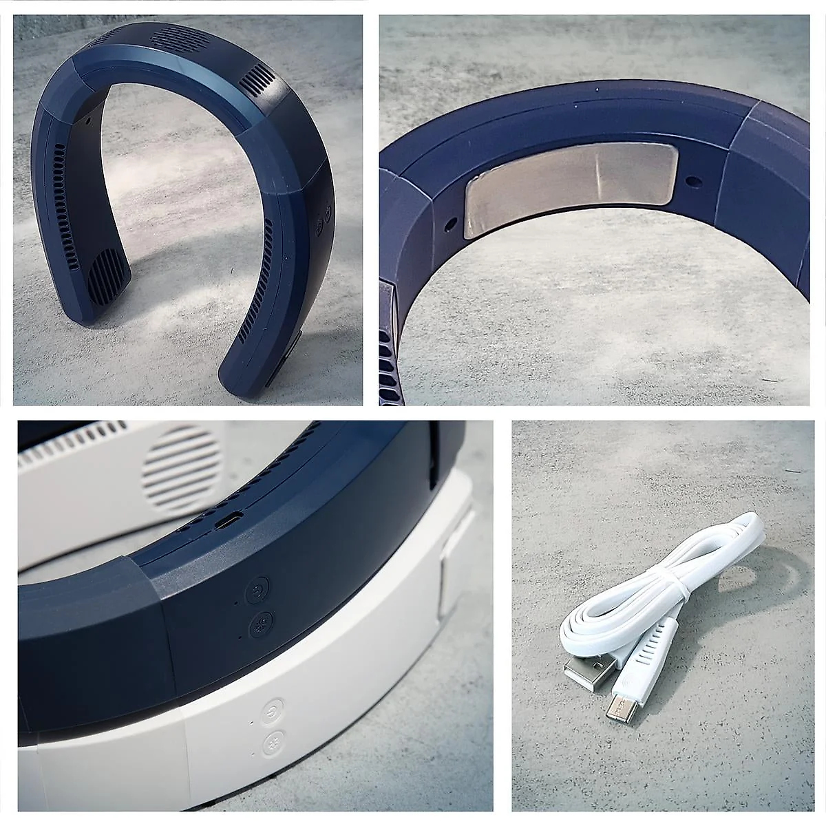 AeroChill Neck Fan Rechargeable Wearable Bladeless
