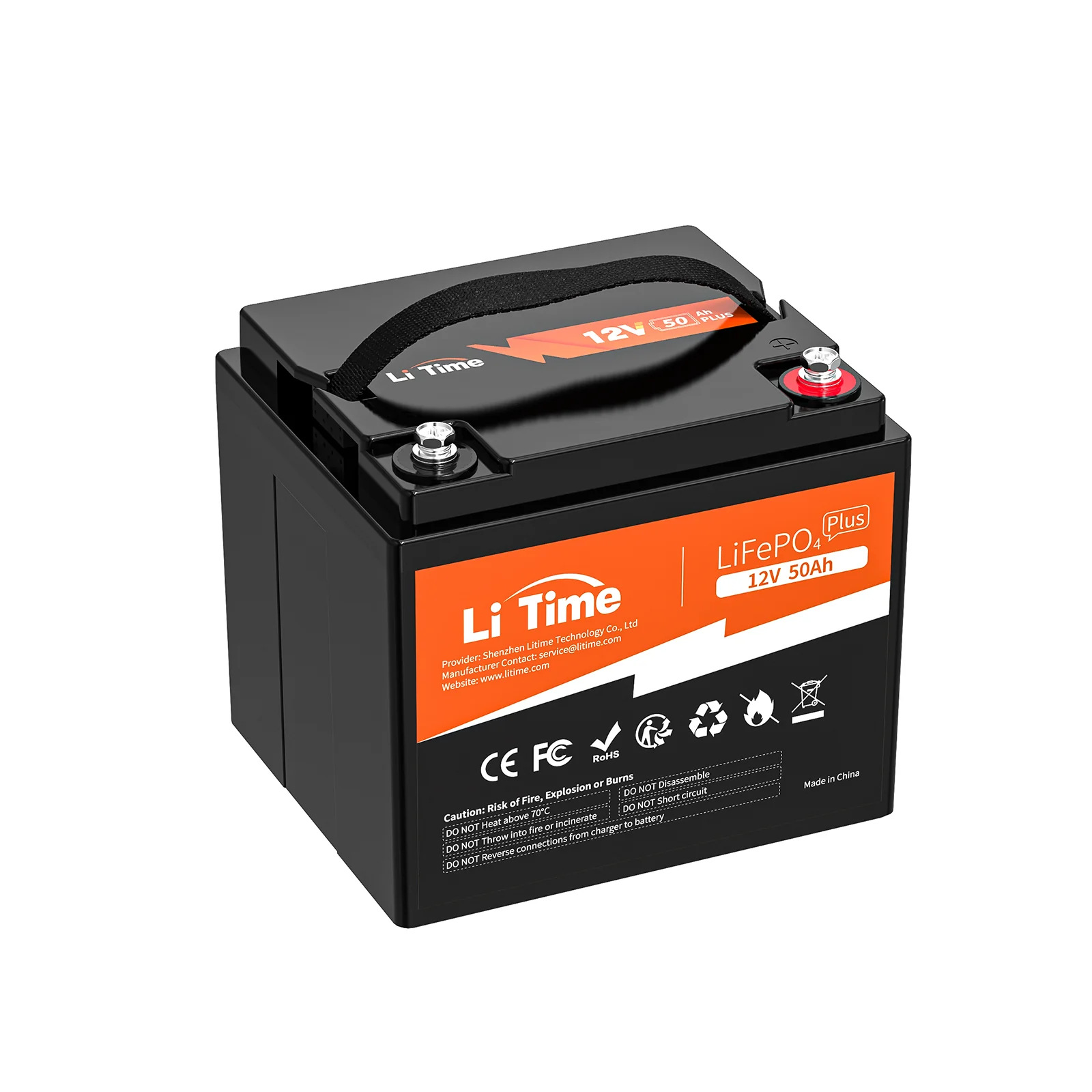 LiTime 12V 50Ah Lithium Battery for RV. Marine and Fish Finder