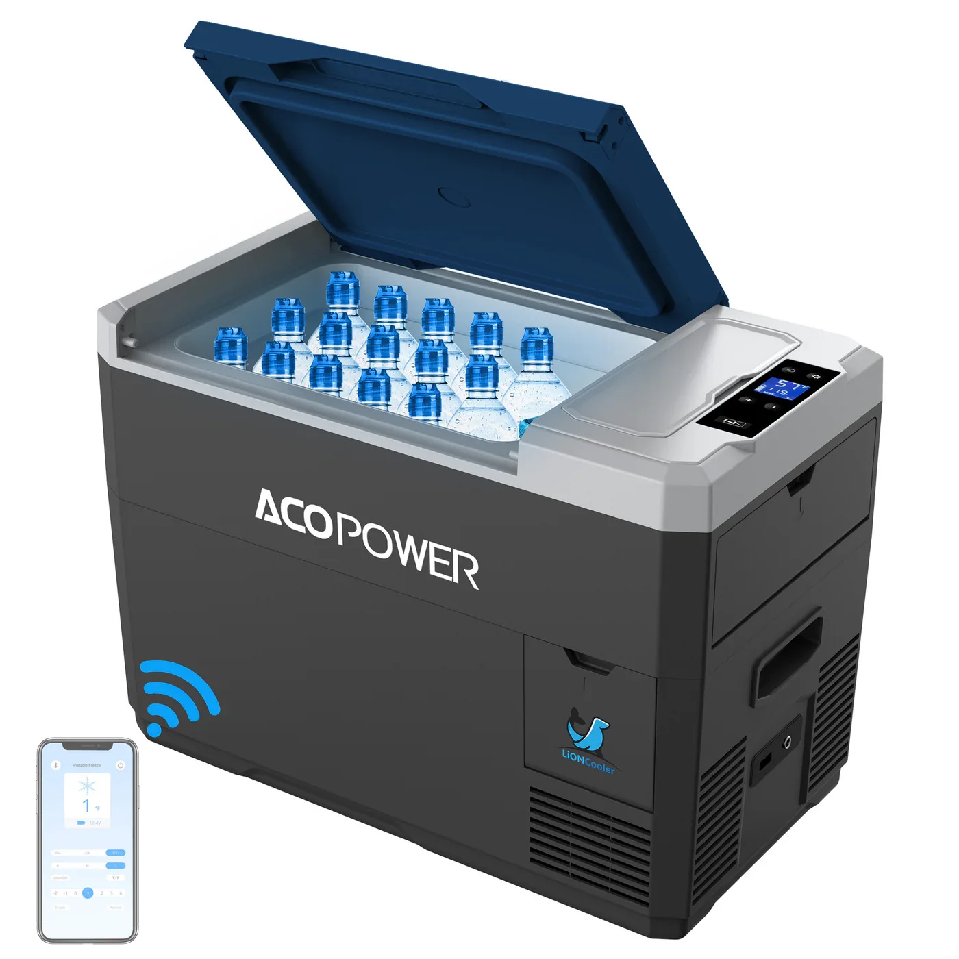 ACOPOWER LiONCooler Mini Solar Powered Car Fridge Freezer. 19 Quarts