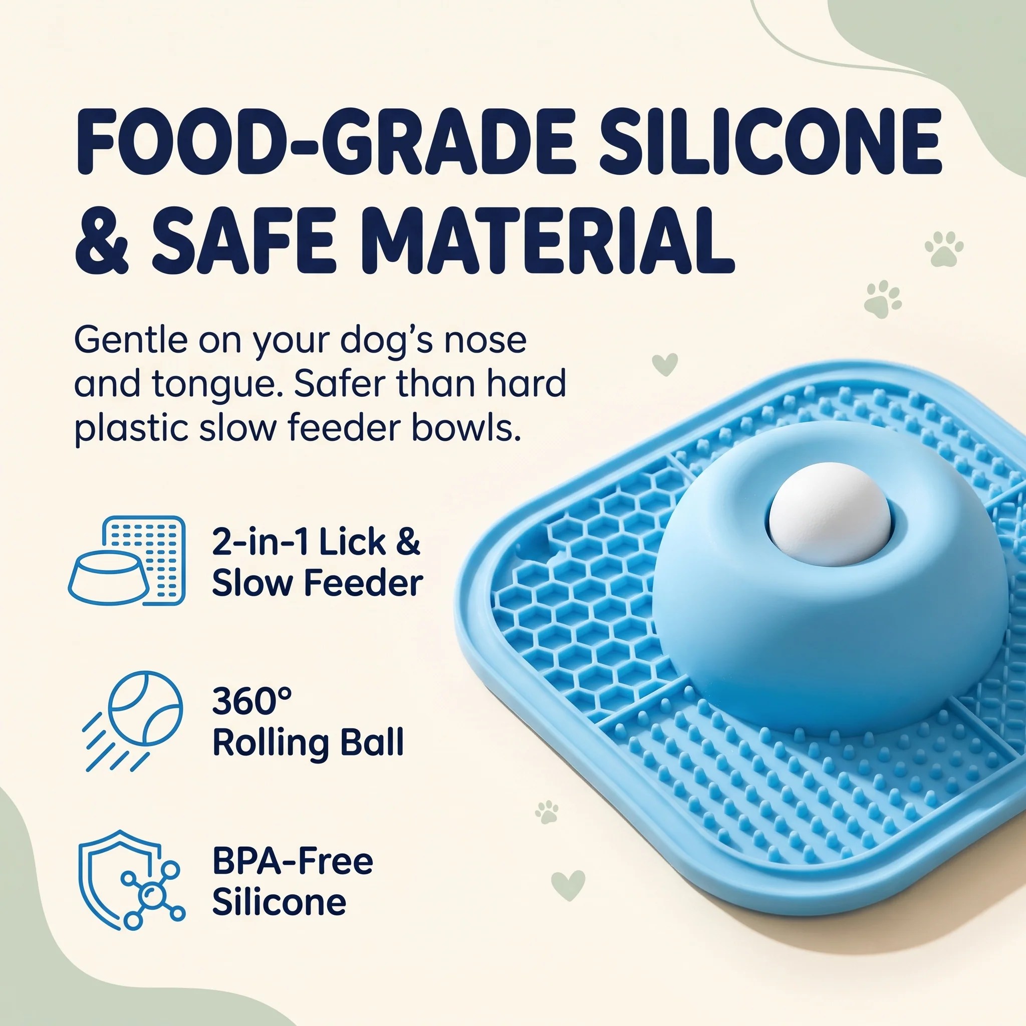 Interactive Pet Lick Mat & Slow Feeder Bowl – Enhance Your Pet’s Feeding Fun