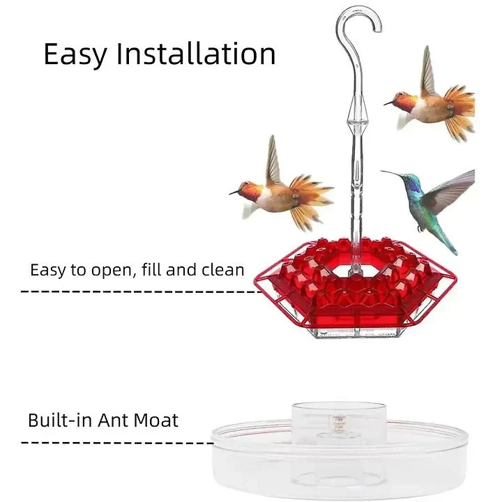 Ant Proof Outdoor Hanging Hummingbird Feeder