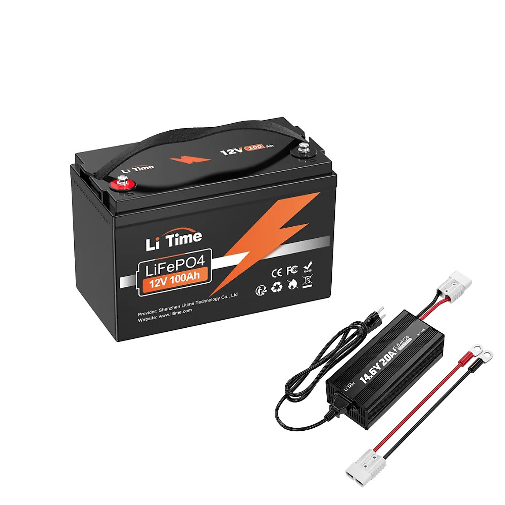 LiTime 12V 100Ah LiFePO4 Lithium Deep Cycle Battery