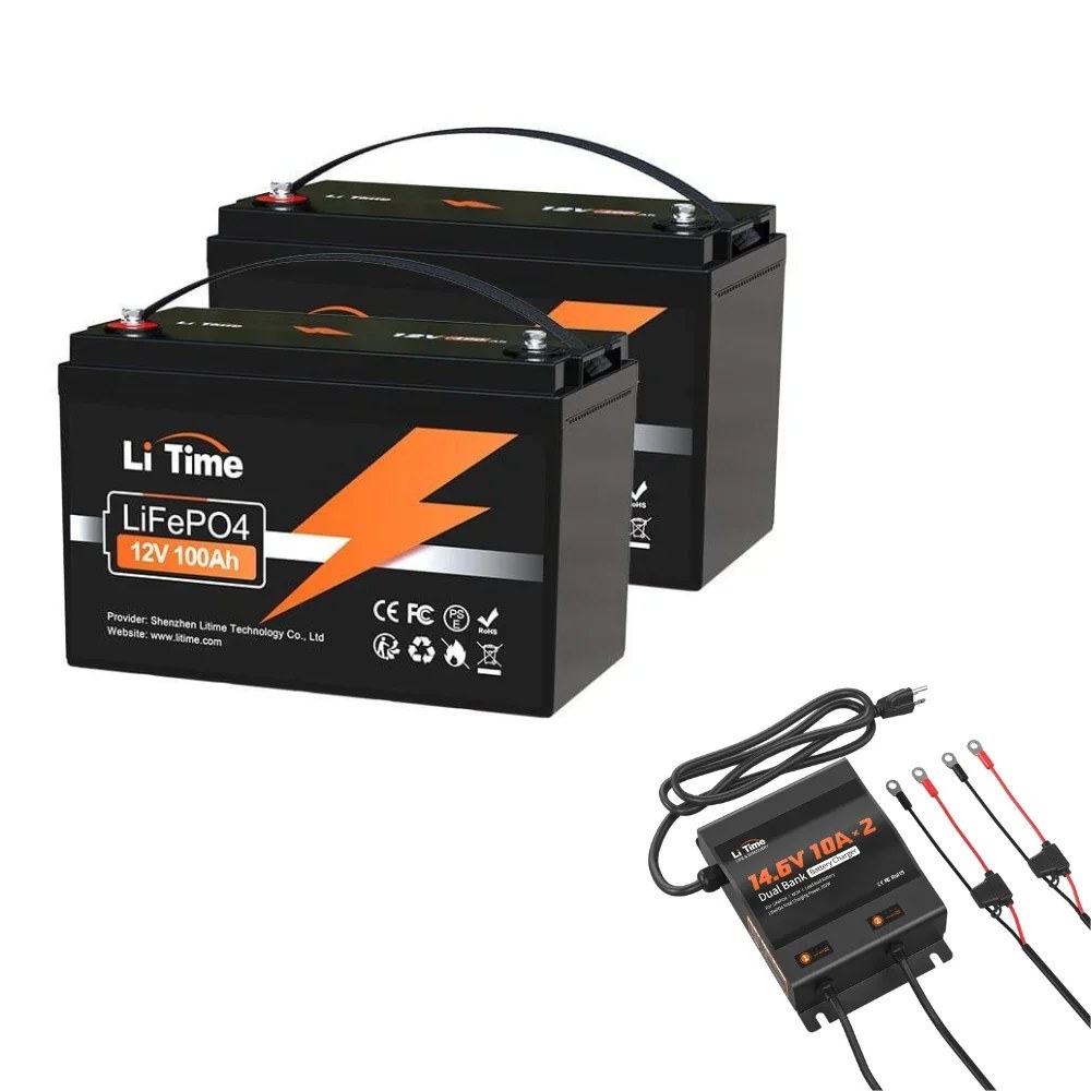 LiTime 12V 100Ah LiFePO4 Lithium Deep Cycle Battery