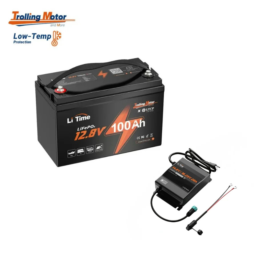 LiTime 12V 100Ah TM Lithium Deep Cycle Trolling Motor Battery