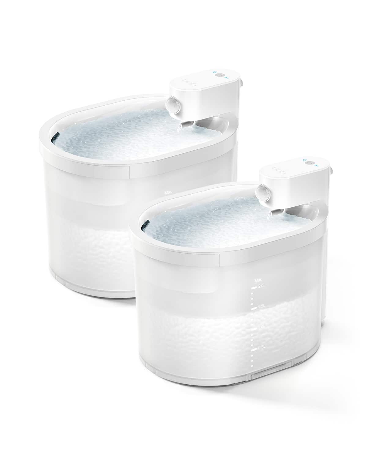 UAHPET 2 packs ZERO Cat Water Fountain with Filters