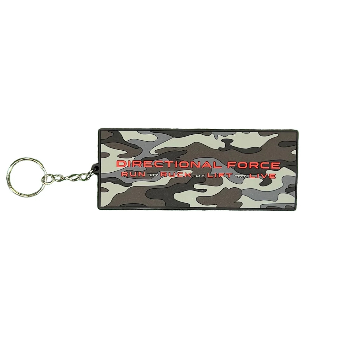 Run - Ruck - Lift - Live - PVC Key Chain - Stealth Camo