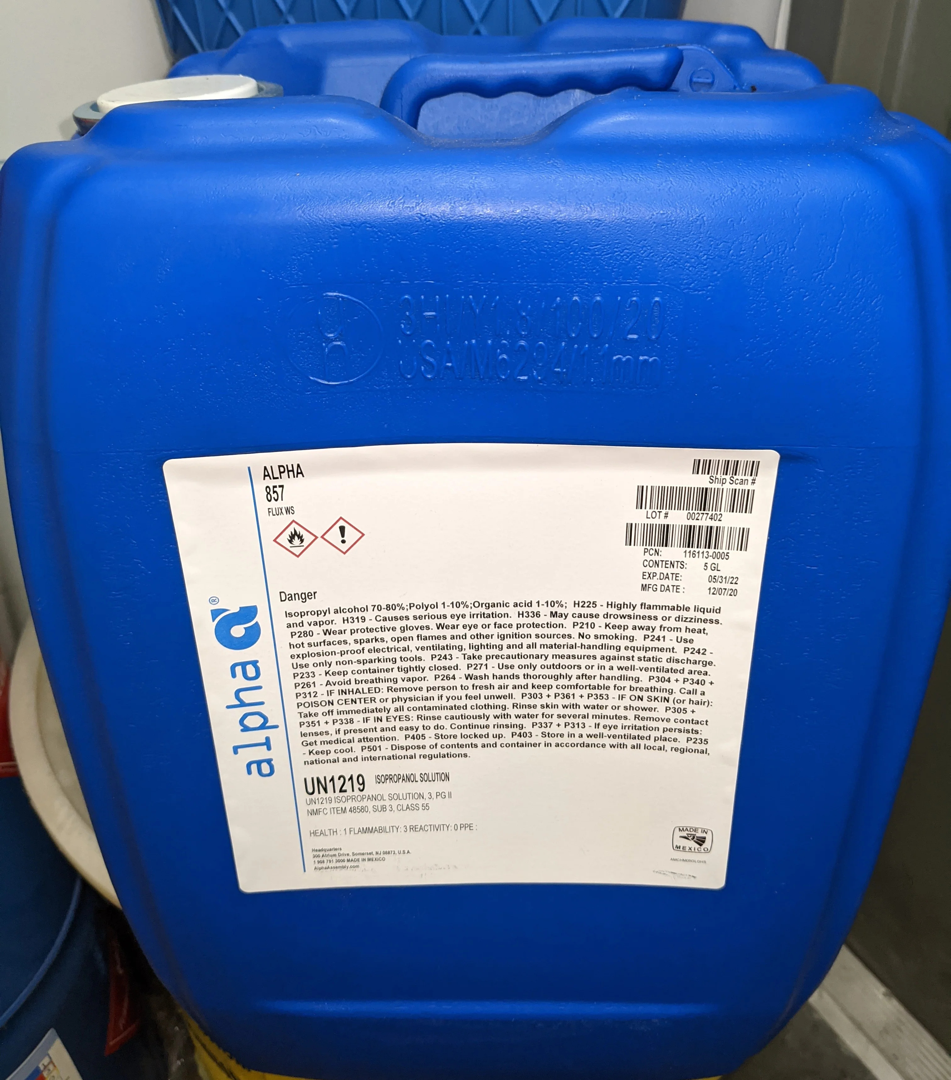 Alpha 116113-0005. 857 Water-Soluble Organic Acid Soldering Flux - 5 Gal Pail