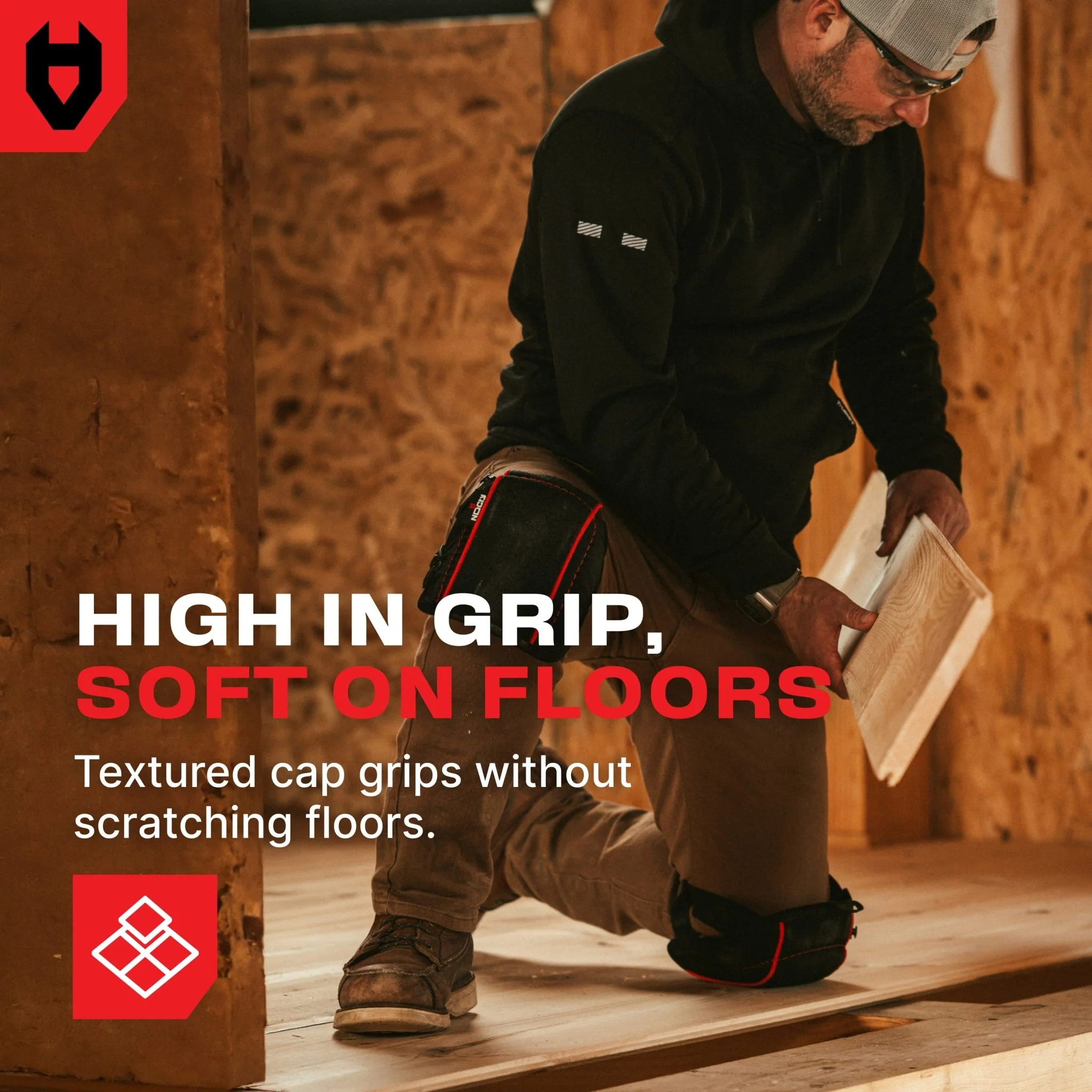LightGuard Pro Anti-Slip Flooring Gel Knee Pads