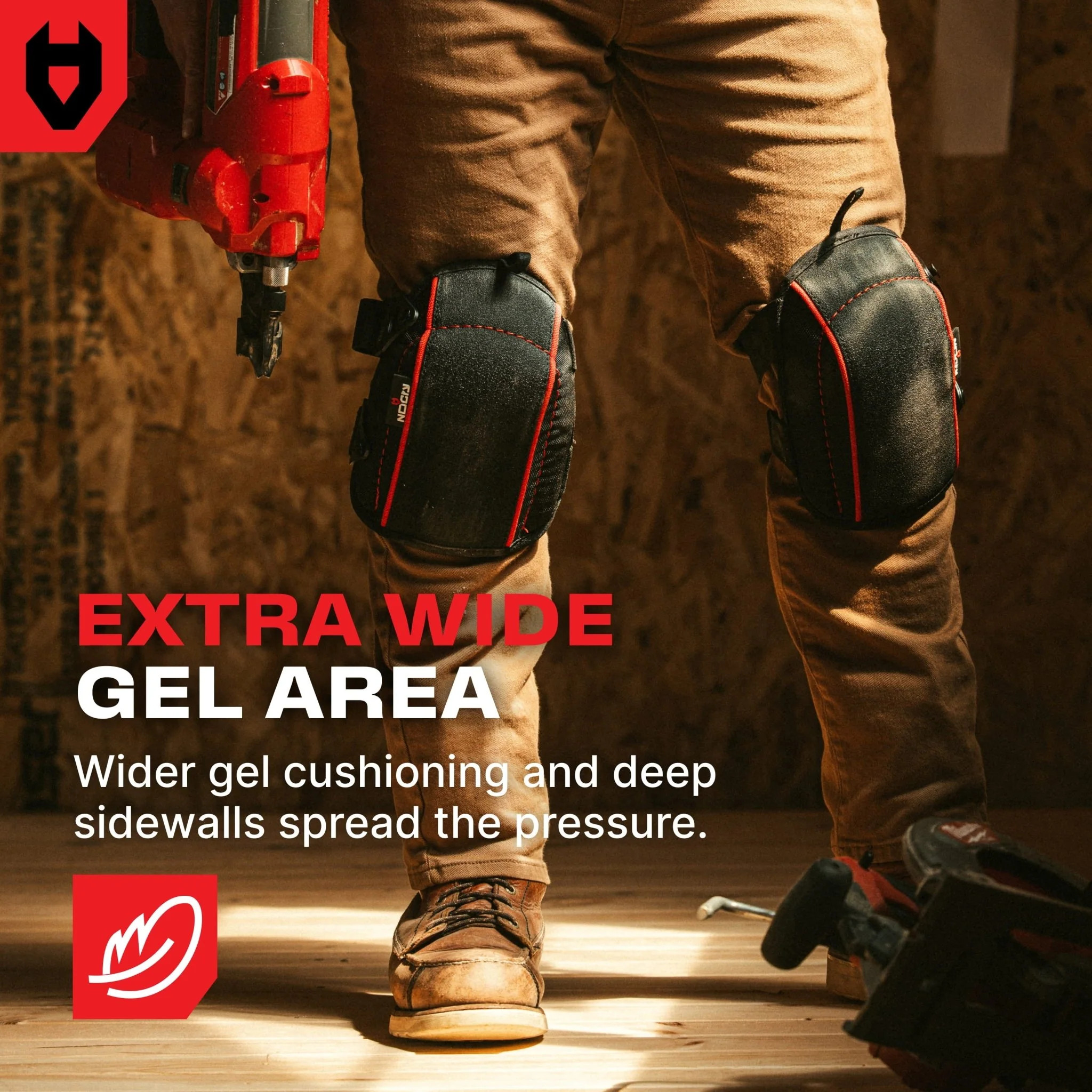 LightGuard Pro Anti-Slip Flooring Gel Knee Pads