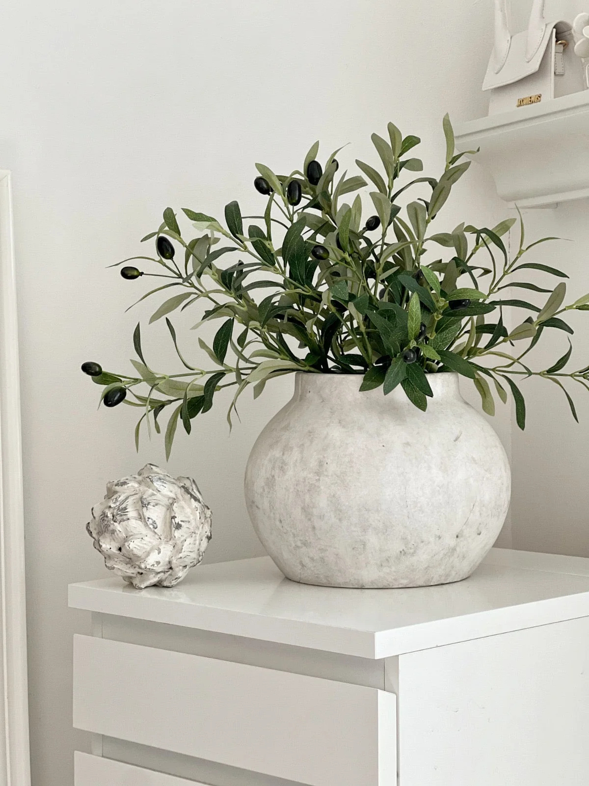 Artificial Standard Olive Stem Faux Botanical Home Decor