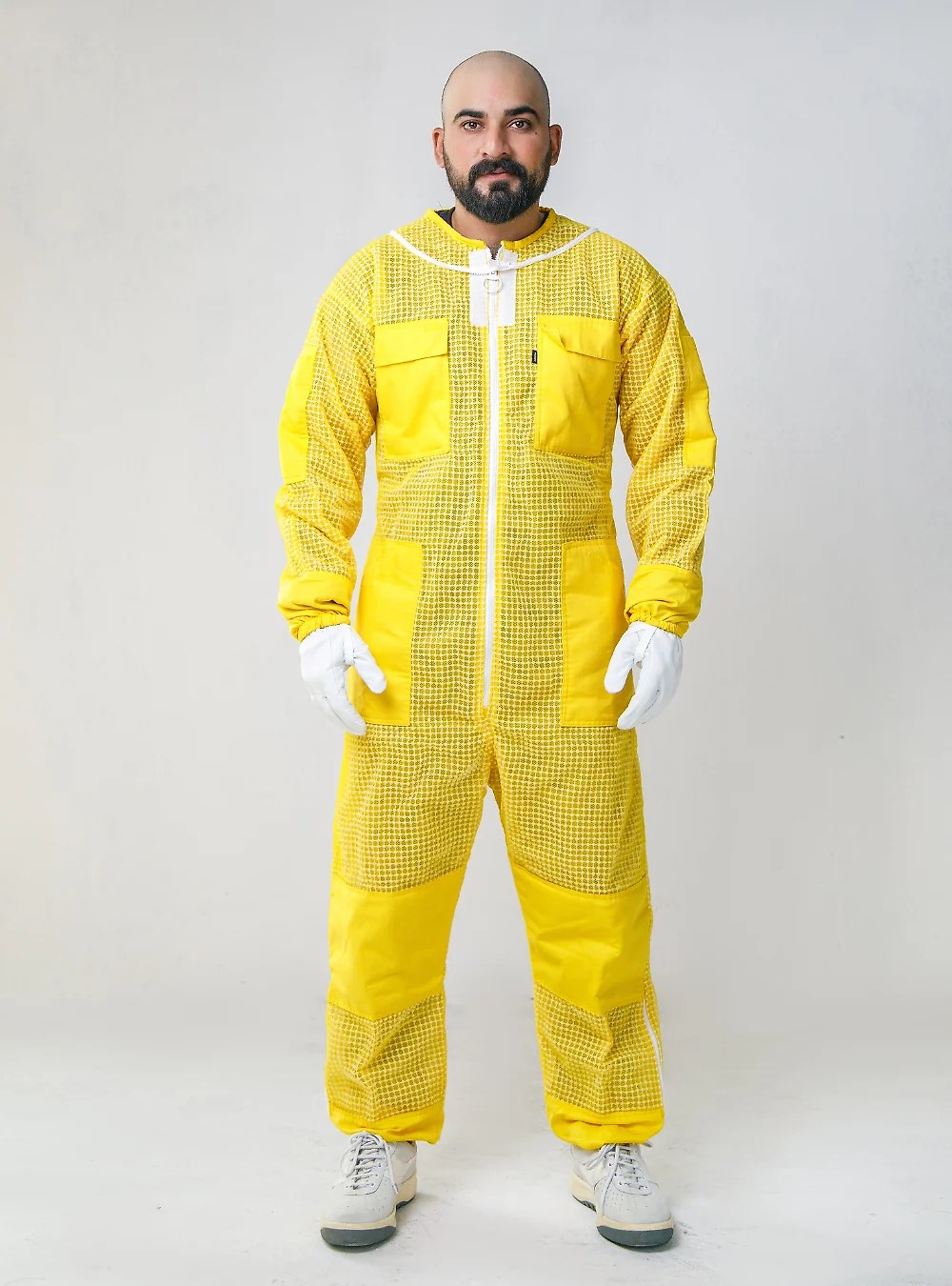 FullGuard Yellow Mesh Beekeeper Suit