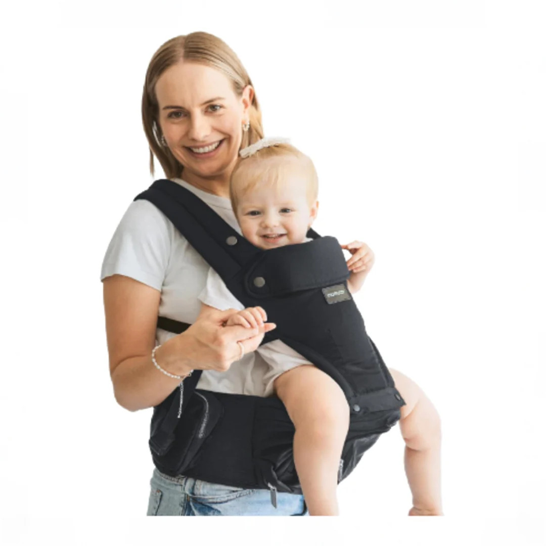 Momcozy 2-in-1 Baby Carrier with Hip Seat. Black