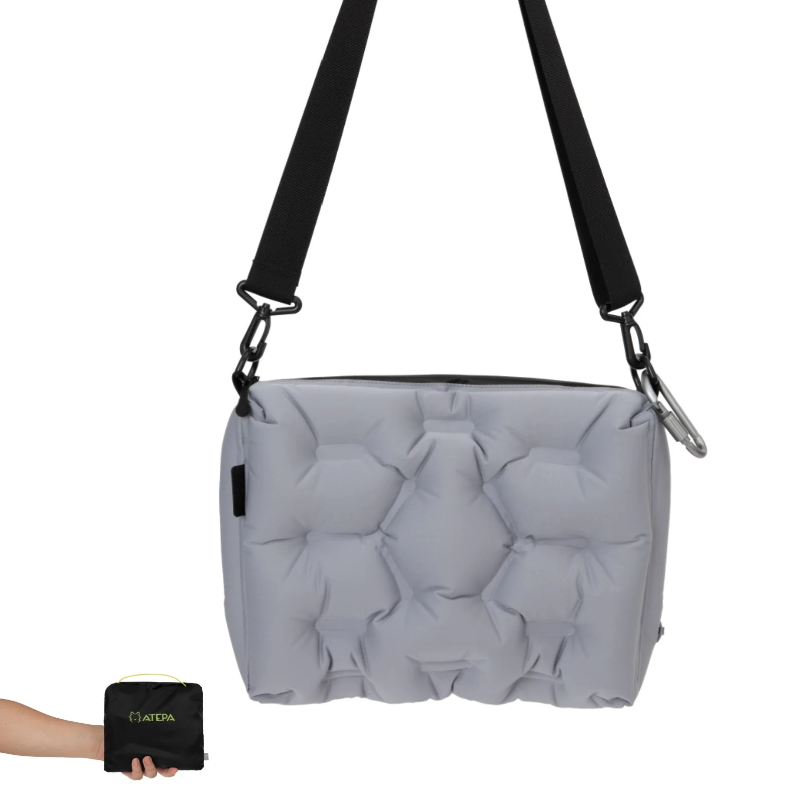 ATEPA 4-Season Adventure Bundle: Ultralight Insulated Sleeping Pad (R-Value 6.6) + Inflatable 4-in-1 Cloud AirBag Pillow & Messenger Bag