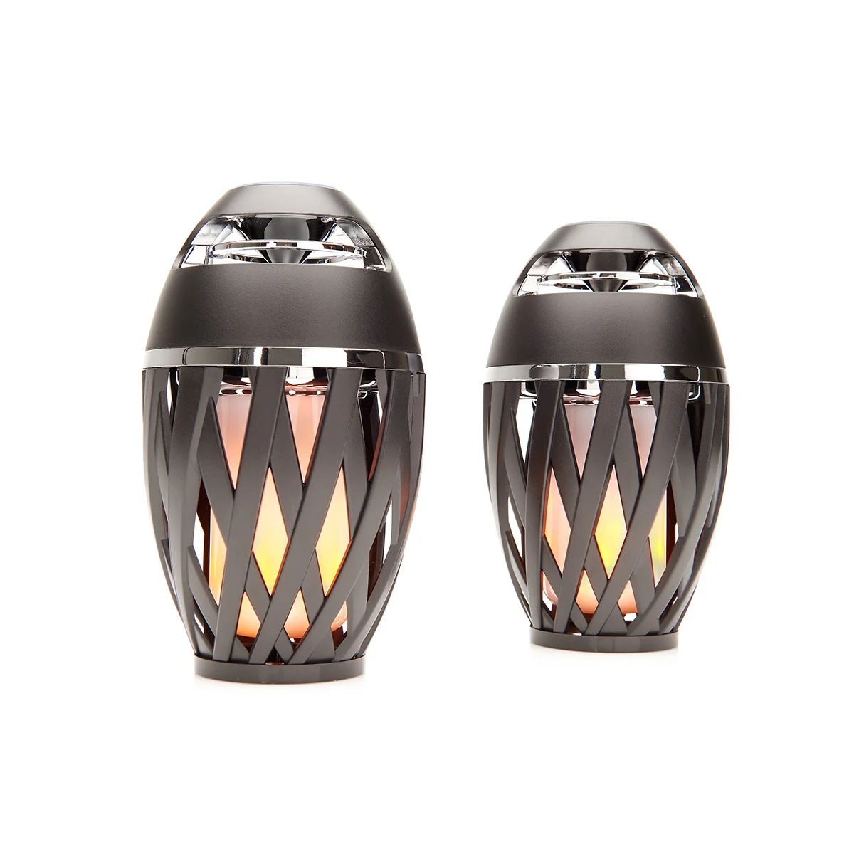 Tiki Torch Outdoor Bluetooth Speakers by Sharper Image (Set of 2)