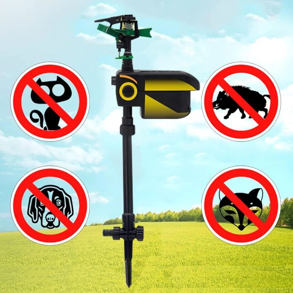 Animal Repellent Sprinkler with Motion Sensor for Gardens and Yards