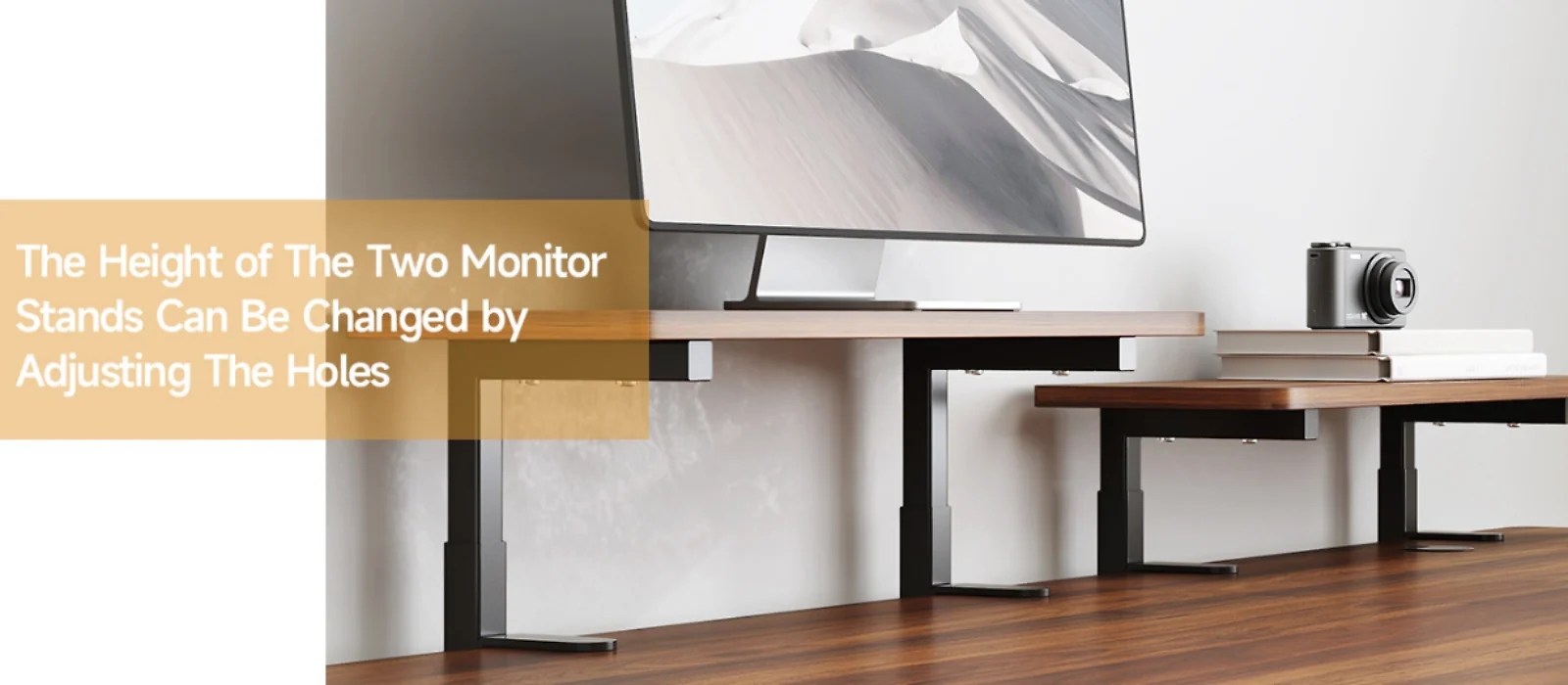 (Discontinued) 63 x 24 Inch Electric Standing Desk. Home Office Stand Up Desk with 2 Adjustable Monitor Shelves. Adjustable Computer Desk with Cup Holder and Hook