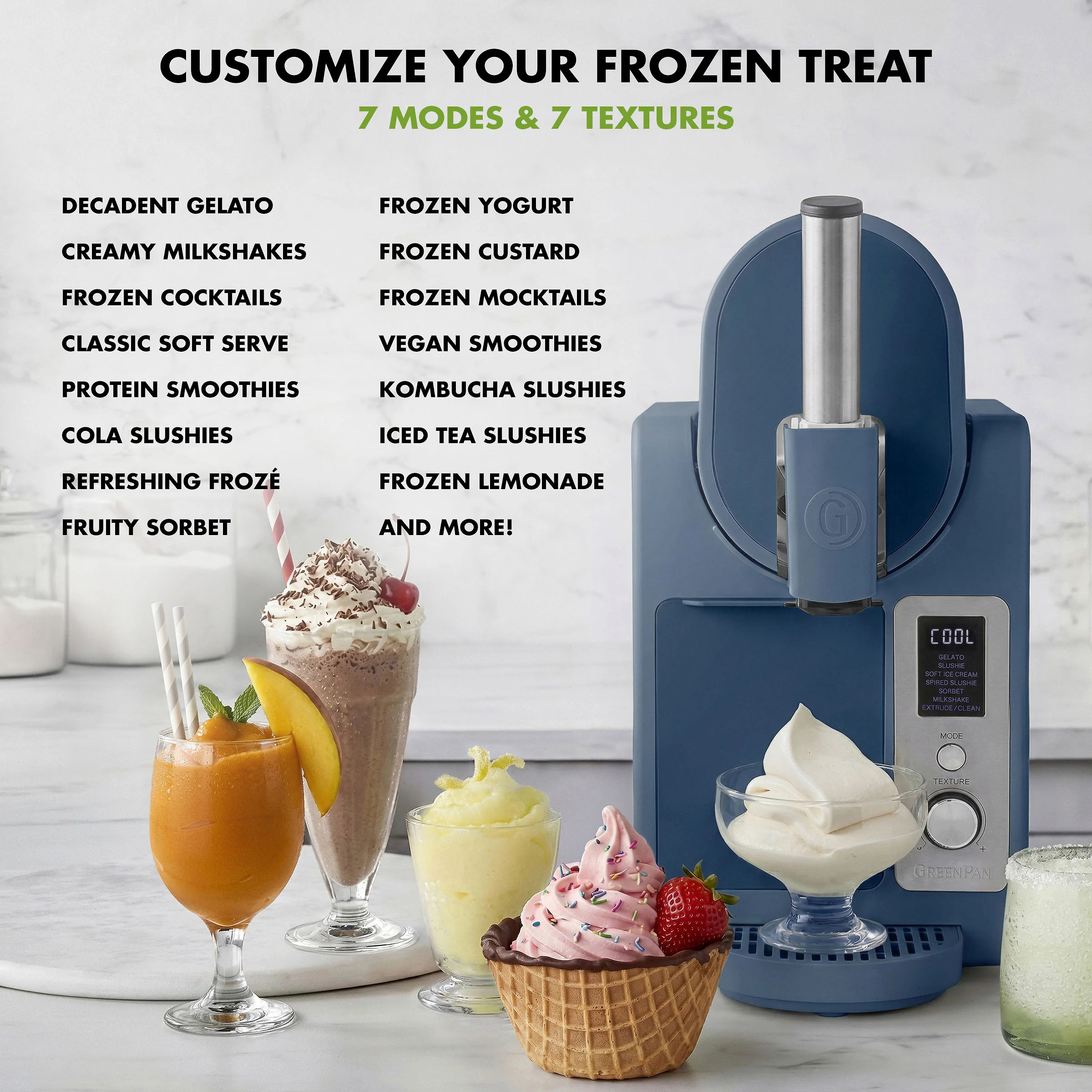 Frost Pro 16-in-1 Ice Cream. Gelato & Frozen Drink Maker | Berry