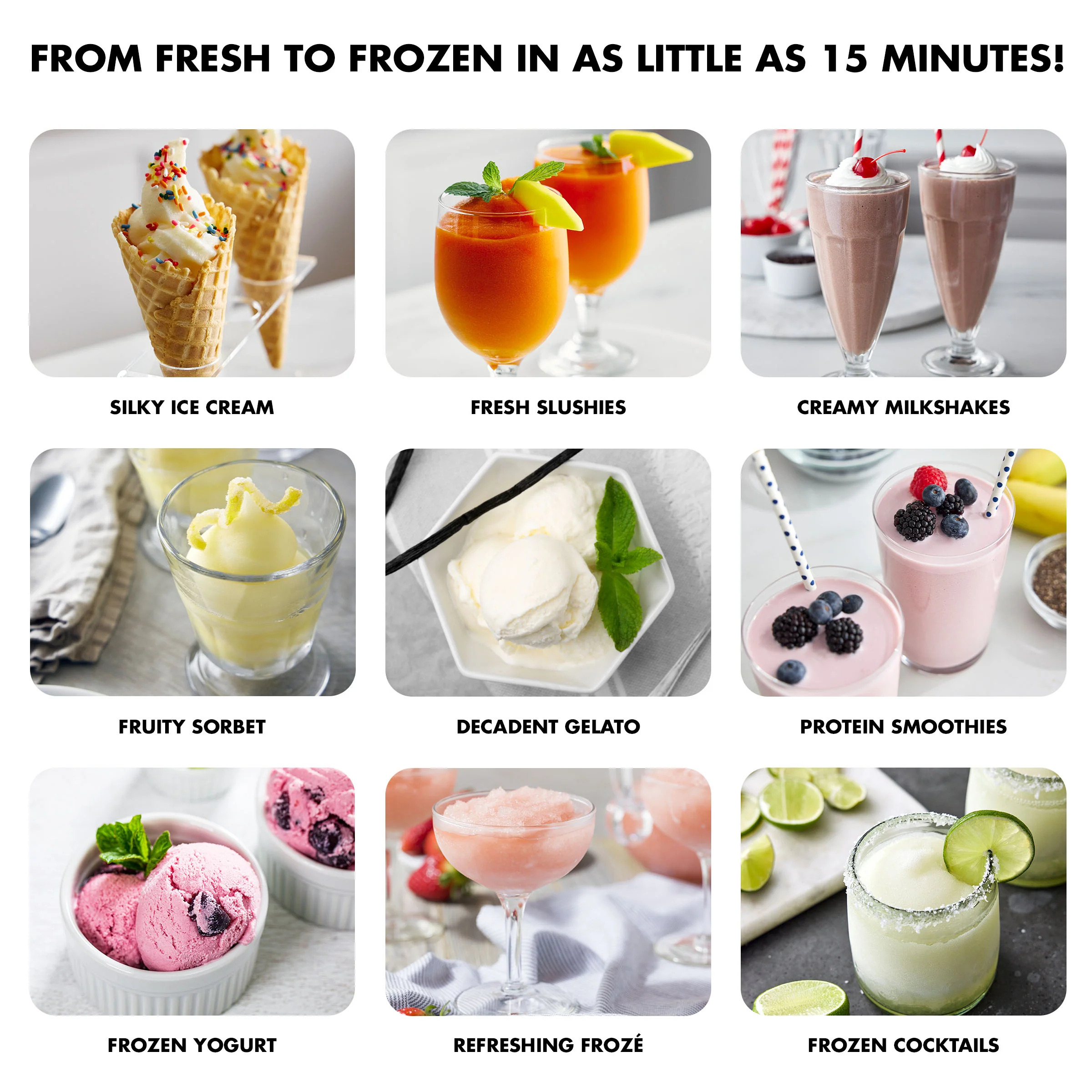 Frost Pro 16-in-1 Ice Cream. Gelato & Frozen Drink Maker | Berry