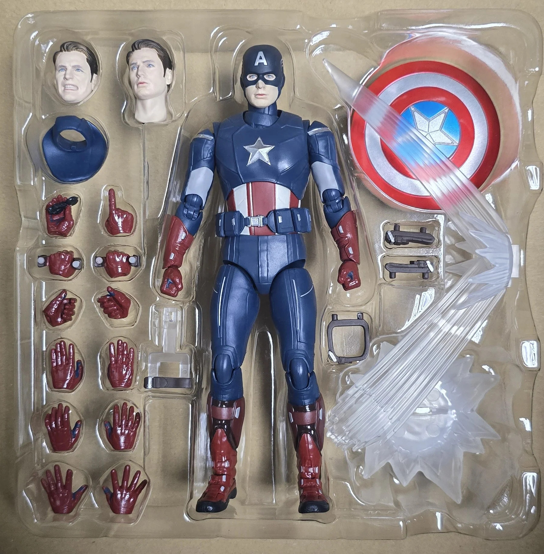*Open Box* S.H. Figuarts Avengers: Endgame Captain America (Cap vs. Cap) Action Figure