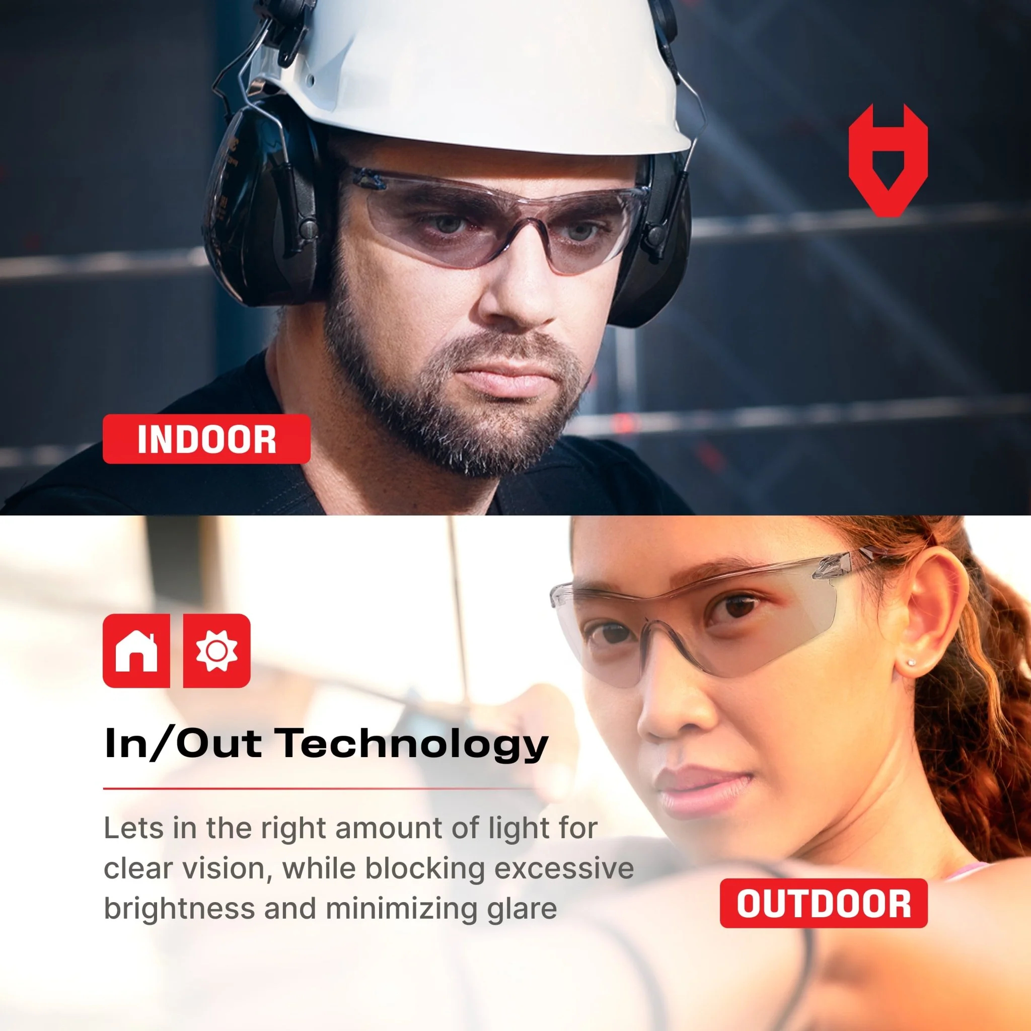EyeArmor Lightweight In-Out Safety Glasses