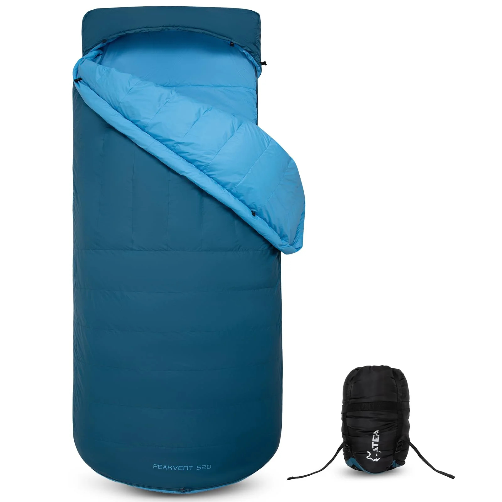 ATEPA 3-in-1 Backpacking Sleeping Bag Down Sleeping Bag 42.8°F to 6.8°F