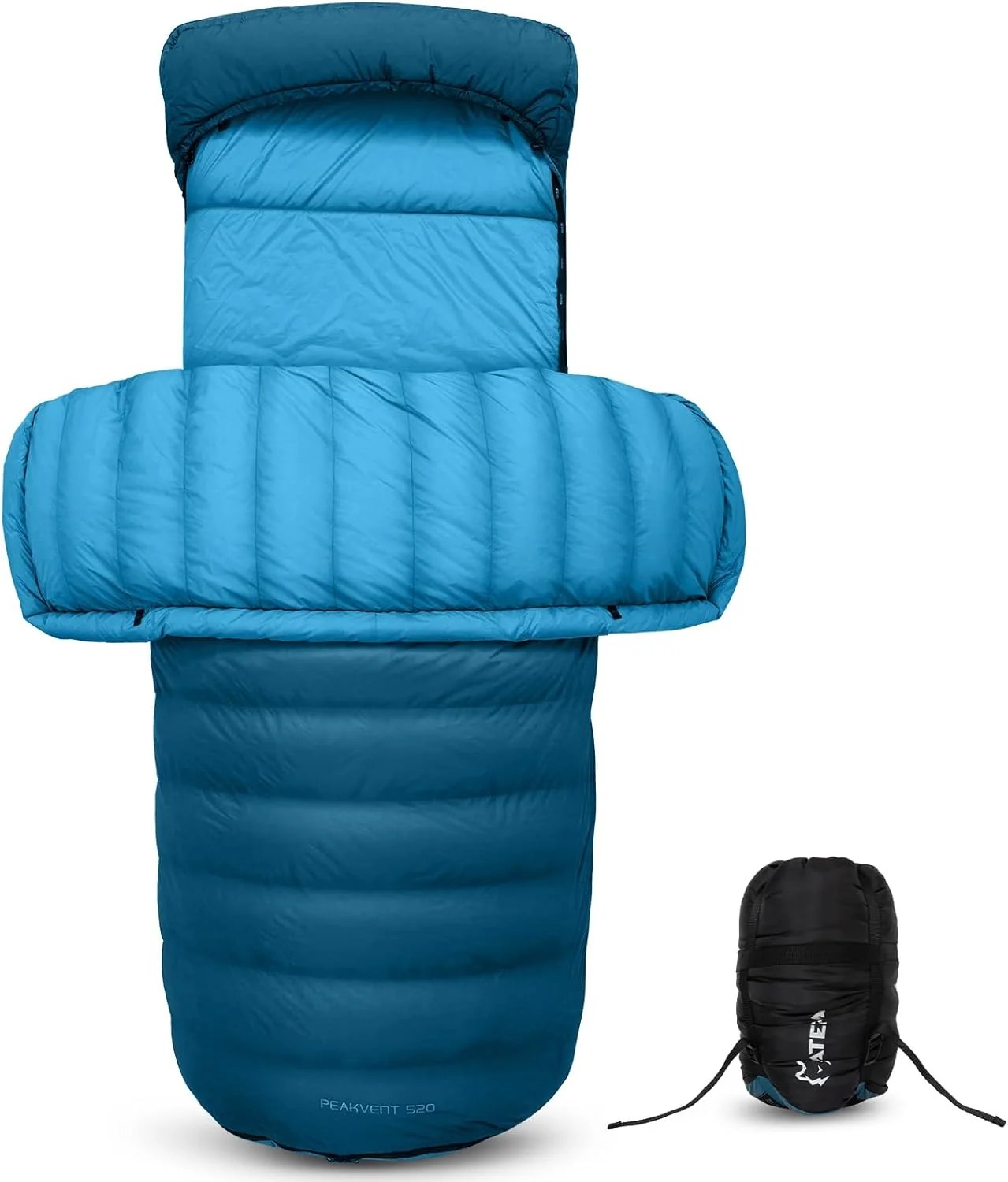 ATEPA 3-in-1 Backpacking Sleeping Bag Down Sleeping Bag 42.8°F to 6.8°F