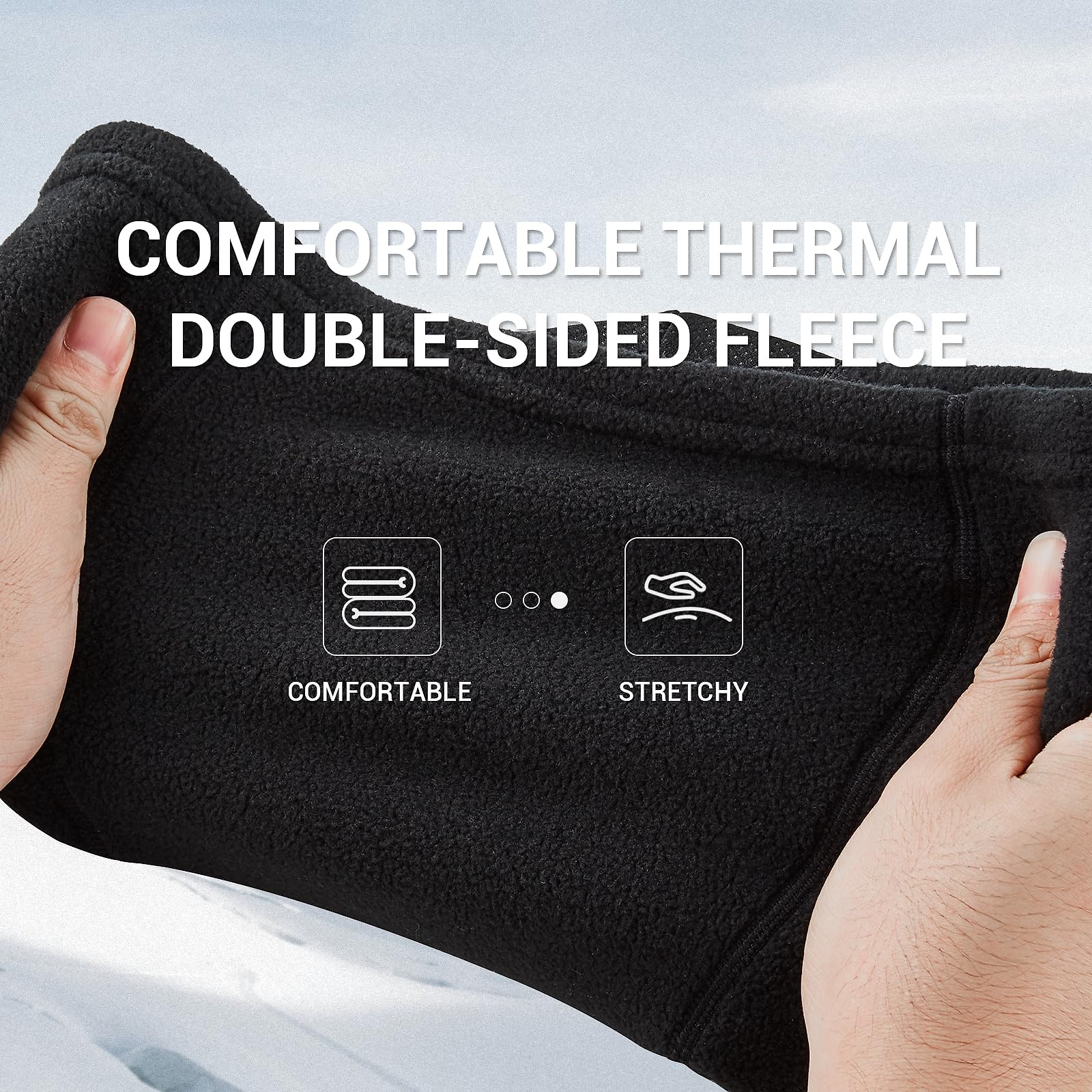 ATEPA 100% Merino Wool Neck Gaiter – Winter Neck Warmer Scarf