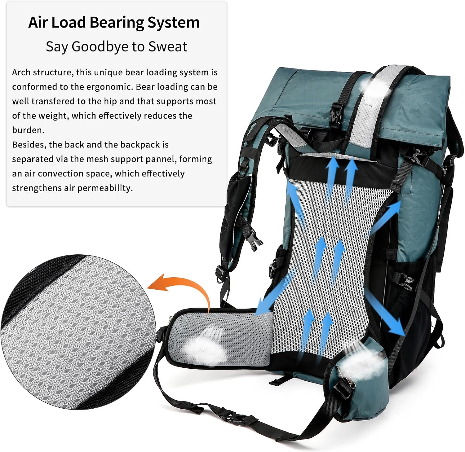 Adventure Gear | 50L Hiking Backpack with Internal Frame & Lightweight Design | Durable Travel Bag for Mountain Climbing and Camping
