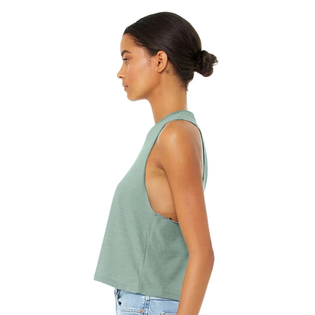 Run The Crazy Out Racerback Crop Tank