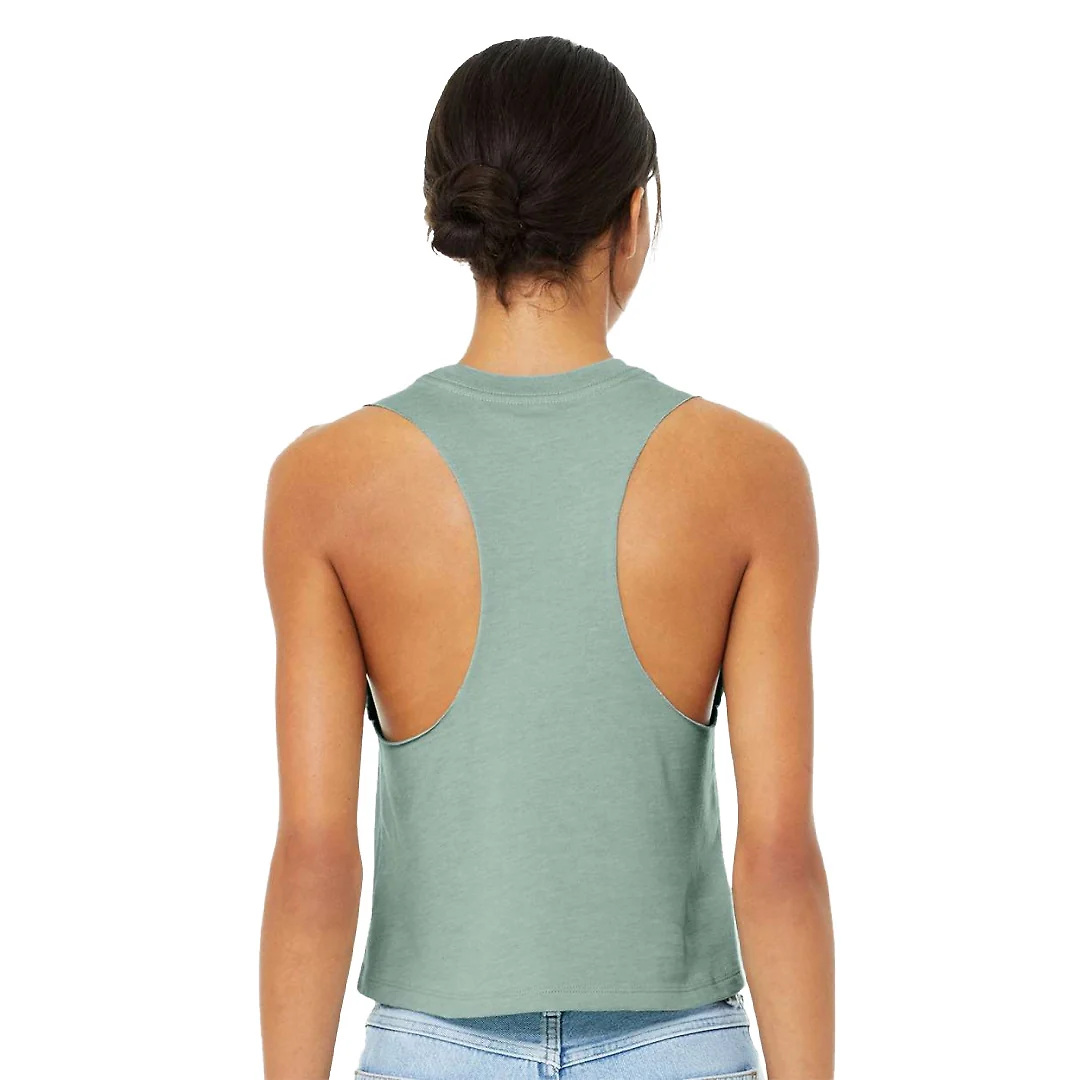 Run The Crazy Out Racerback Crop Tank
