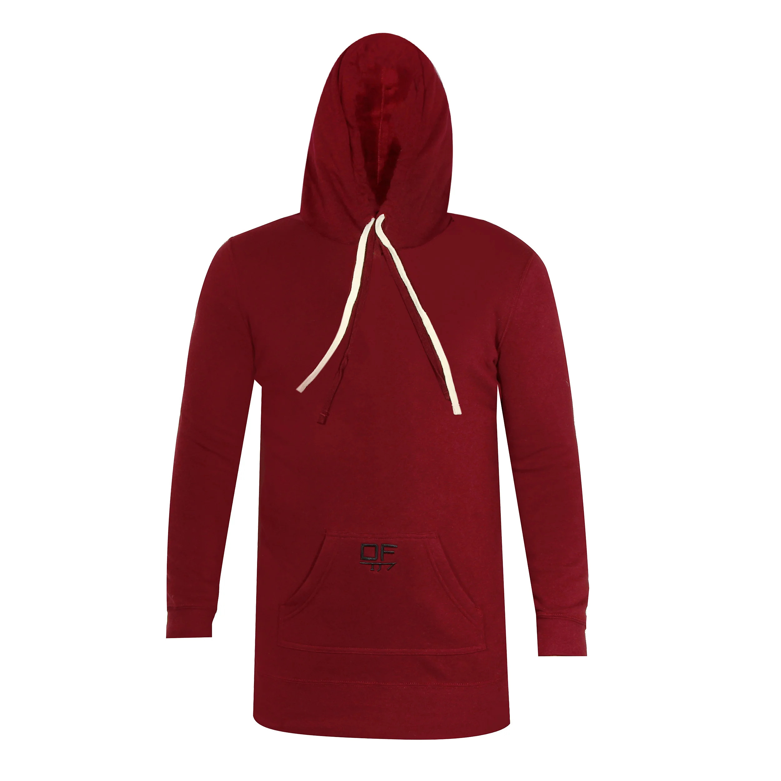 Bianca Hooded Sweatshirt Dress – Maroon