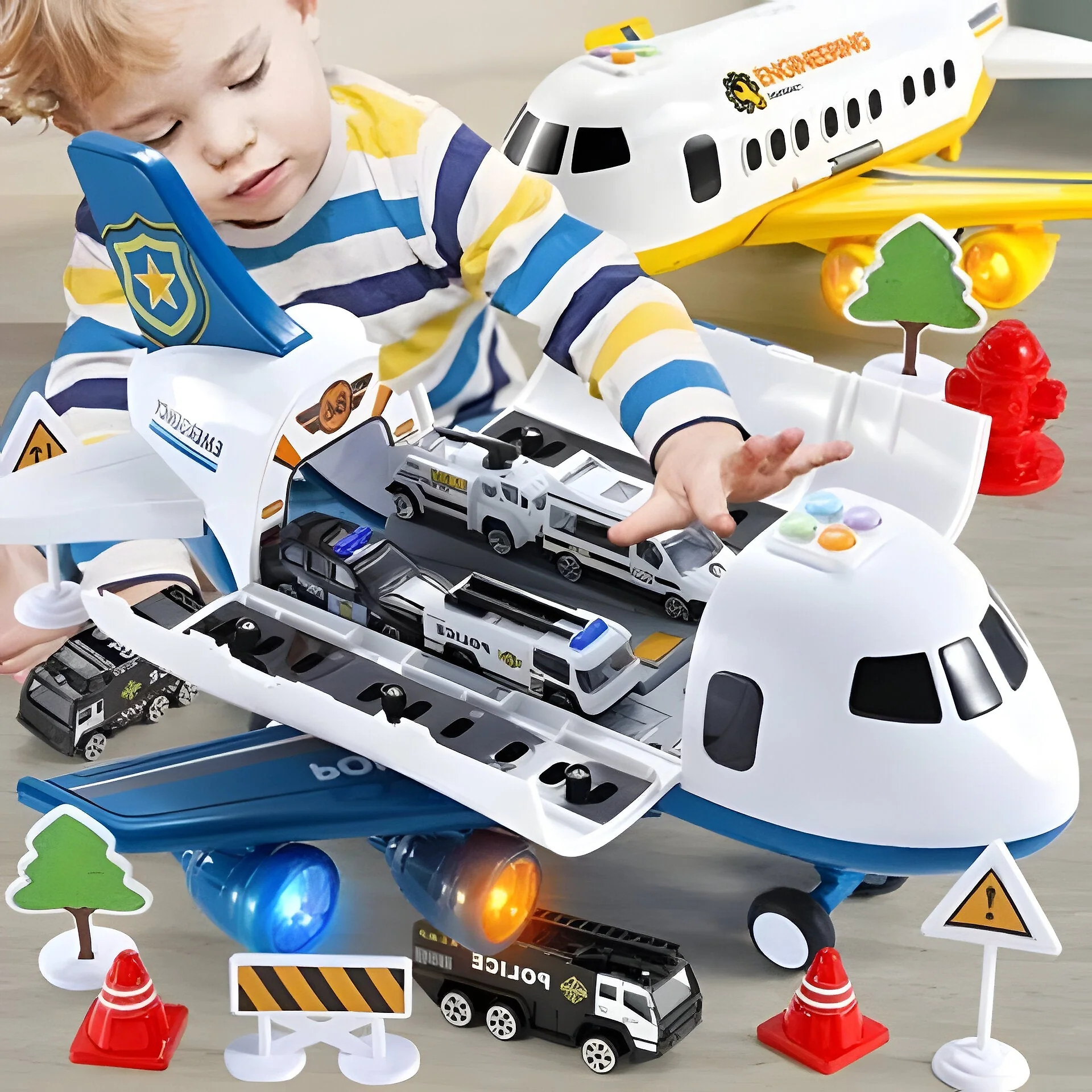Airplane Toy Set for Kids Pretend Play Activity