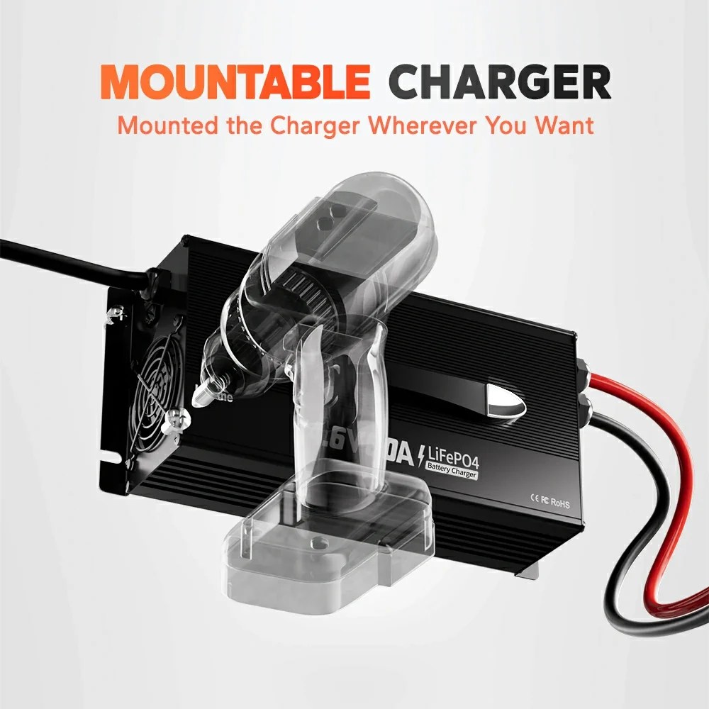 LiTime 12V 80A Smart LiFePO4 Battery Charger | 3-Stage Charging