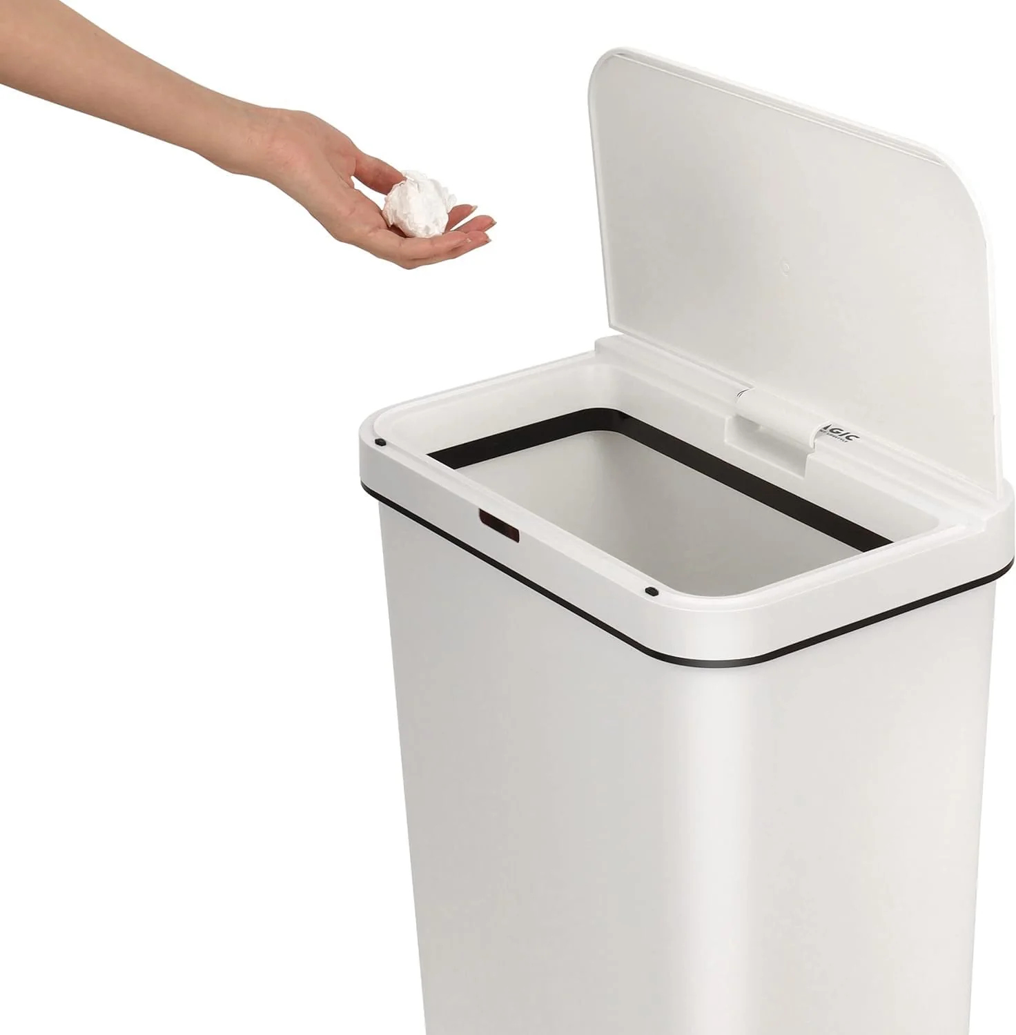 SIMPLI-MAGIC 13 Gallon (50L) Motion Sensor Touchless Trash Can – Automatic Hands-Free Garbage Can for Kitchen. Home. Office