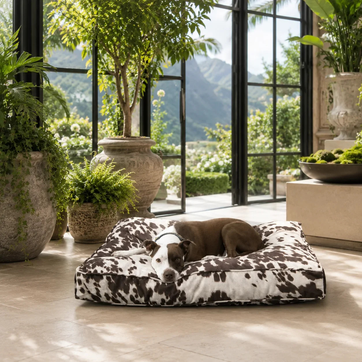 Animal Print Floor Pillow Luxury Dog Bed