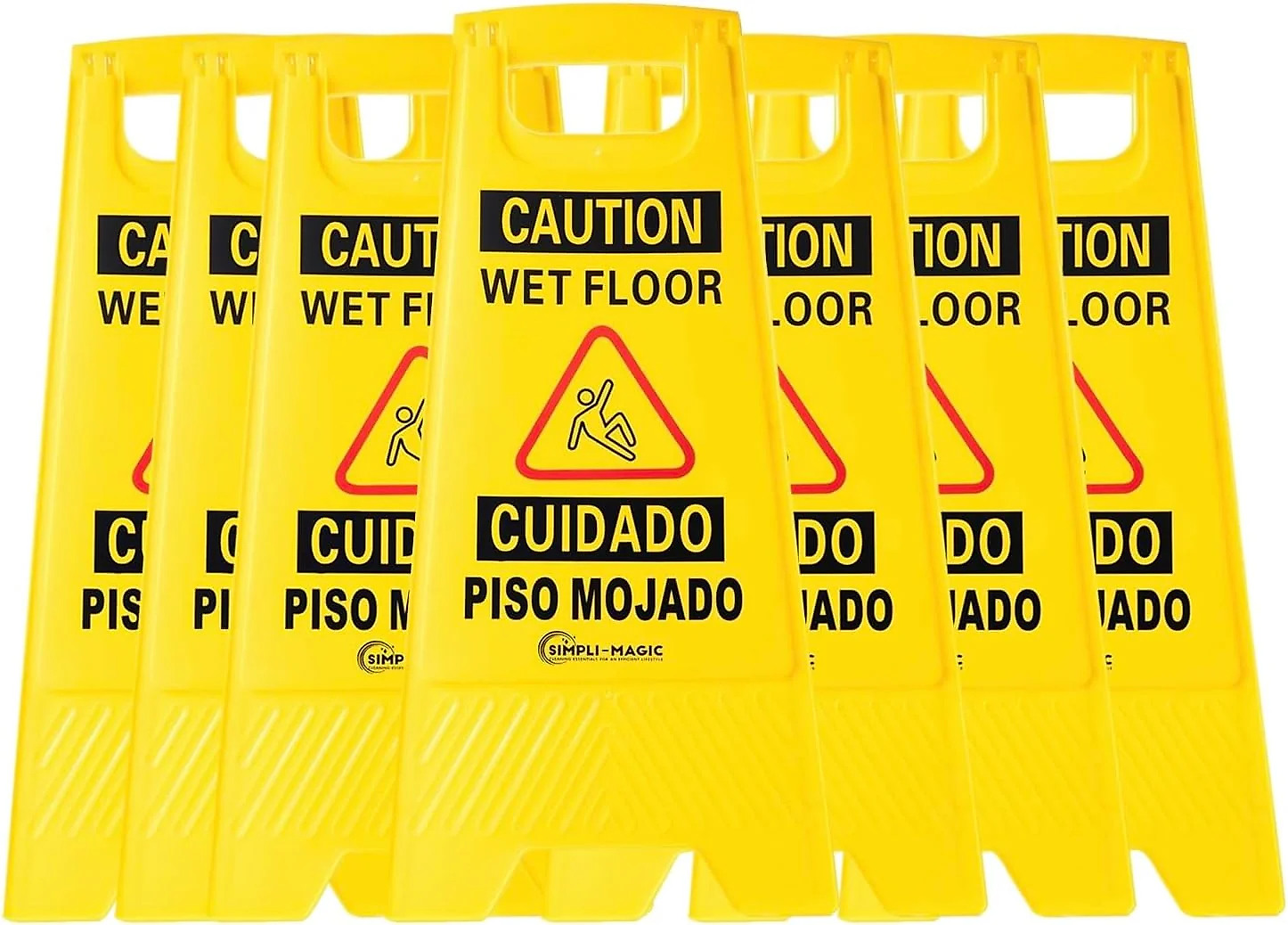 Simpli-Magic  Wet Floor Caution Signs. Basic. Yellow. 6 Pack