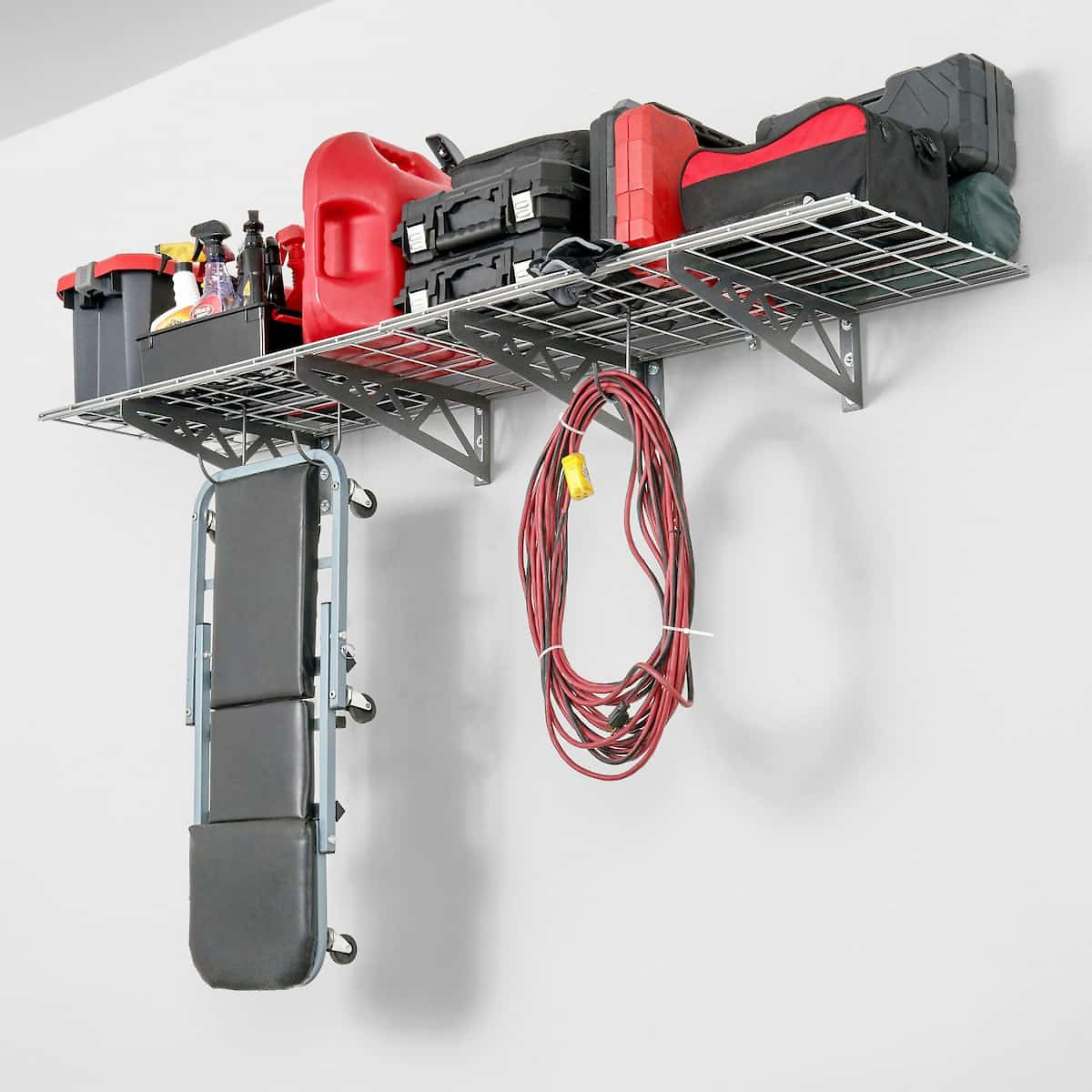 1.5′ x 6′ Wall Shelf (with Hooks)