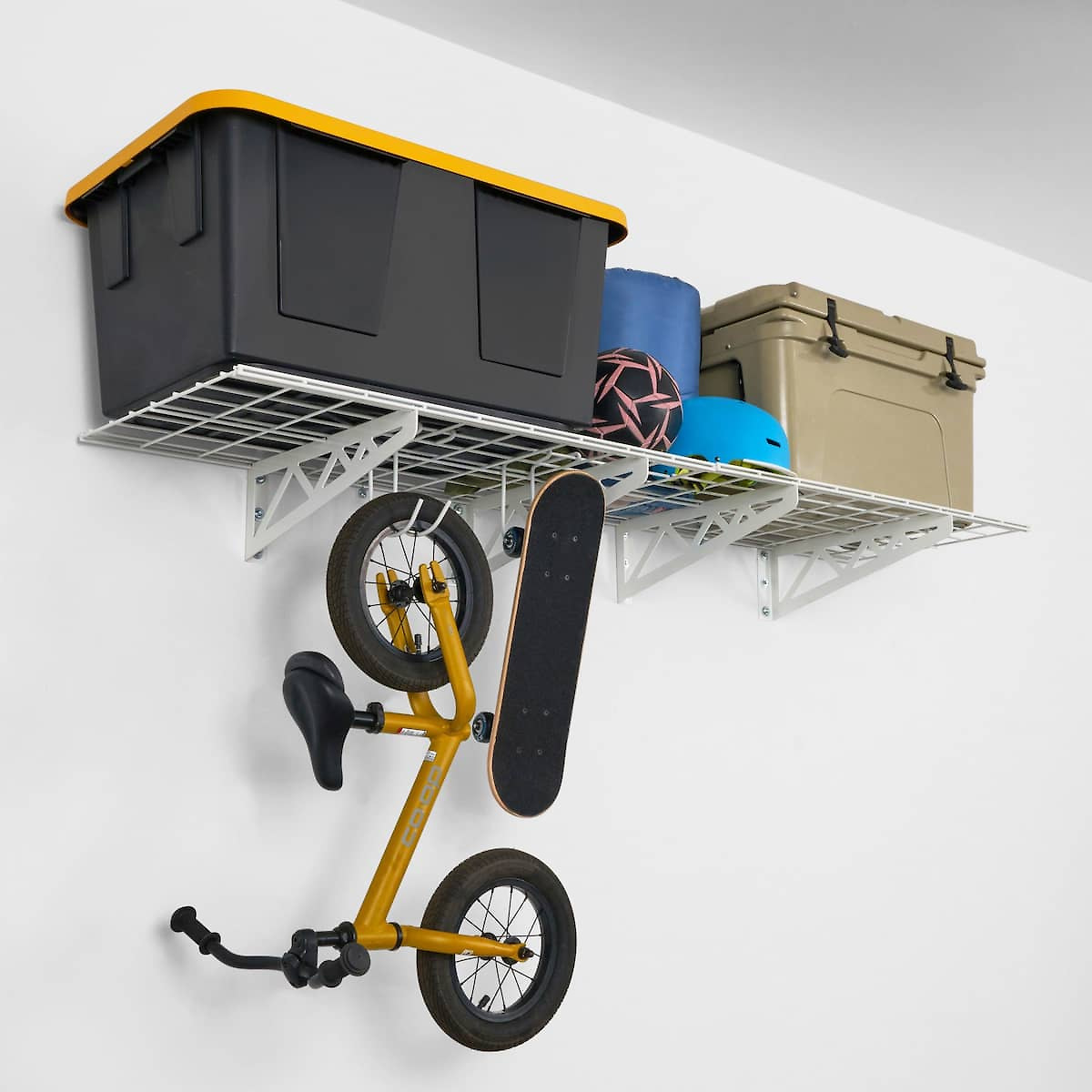 1.5′ x 6′ Wall Shelf (with Hooks)