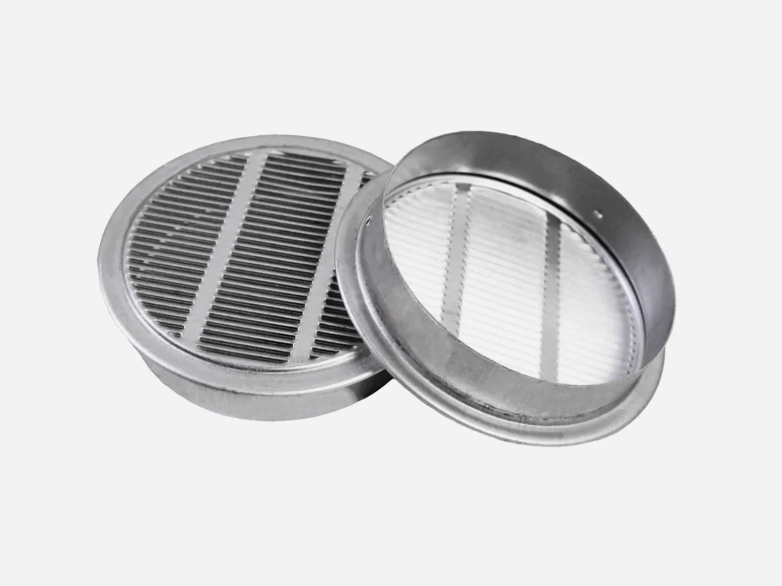 1 In. and 4 In. Round Mini Soffit Vents in Mill