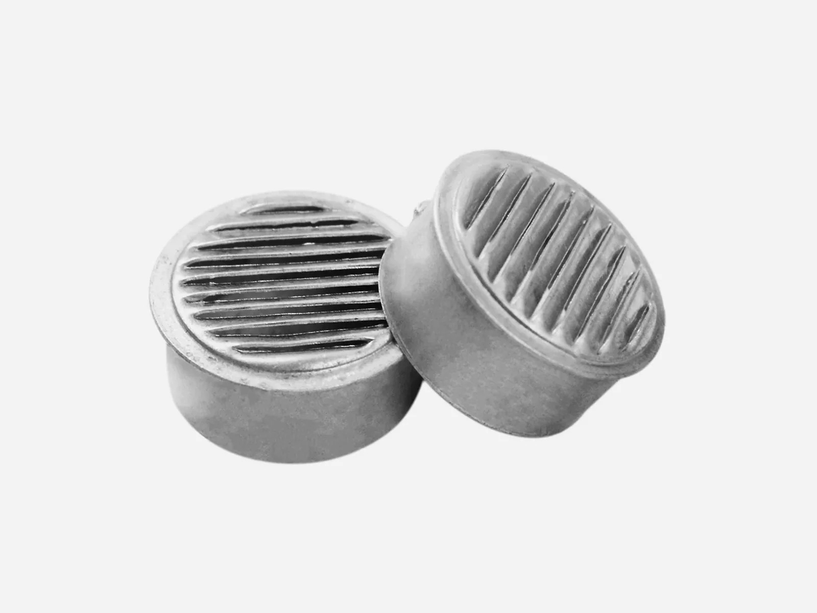 1 In. and 4 In. Round Mini Soffit Vents in Mill