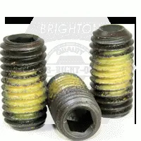 #10 X 1 1/4 Cup Point Socket Set Screws. Nylon Patch. Thermal Black Oxide. Alloy (Inch)