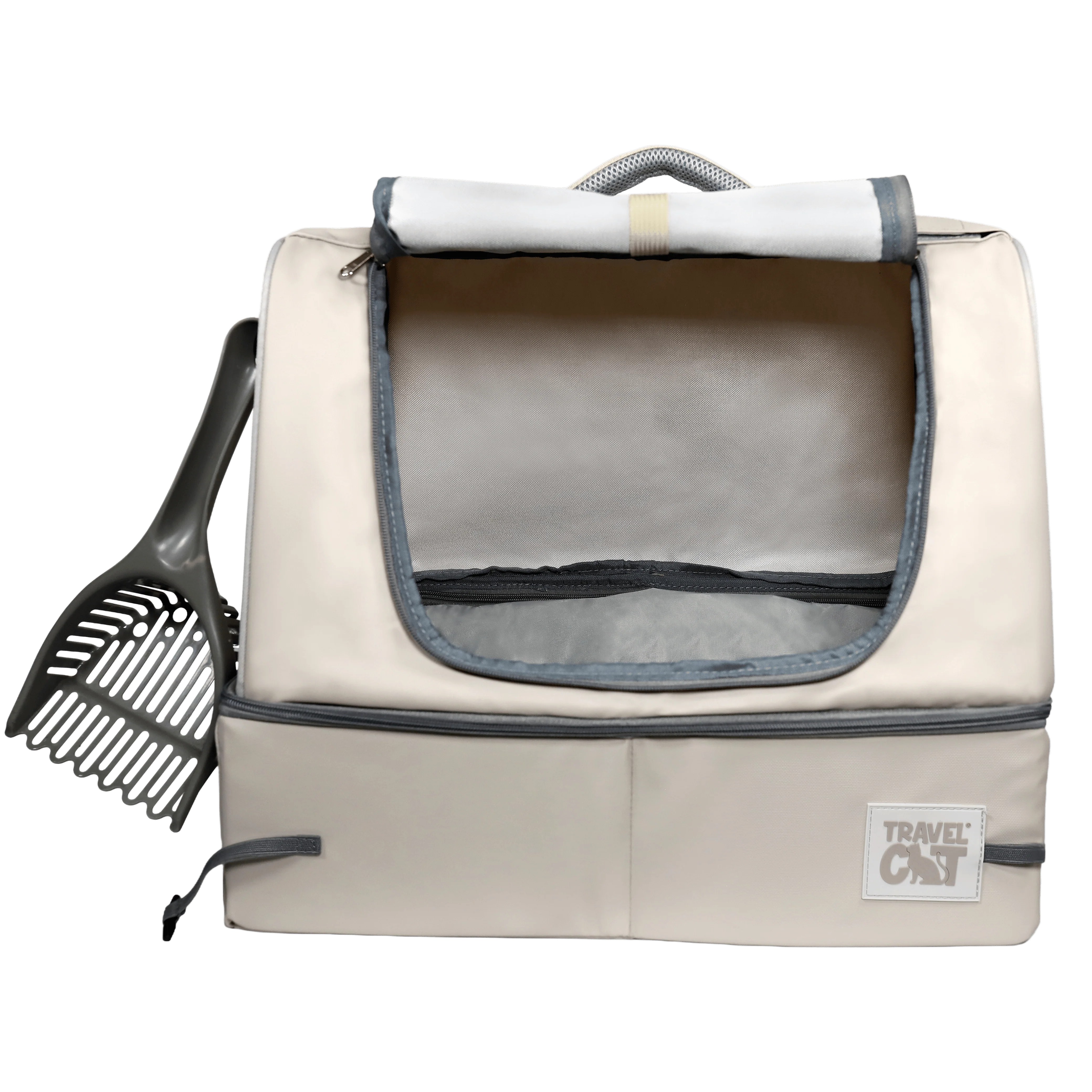 The Porta-Pawty+ Covered Travel Litter Box – Portable Bathroom for Cats