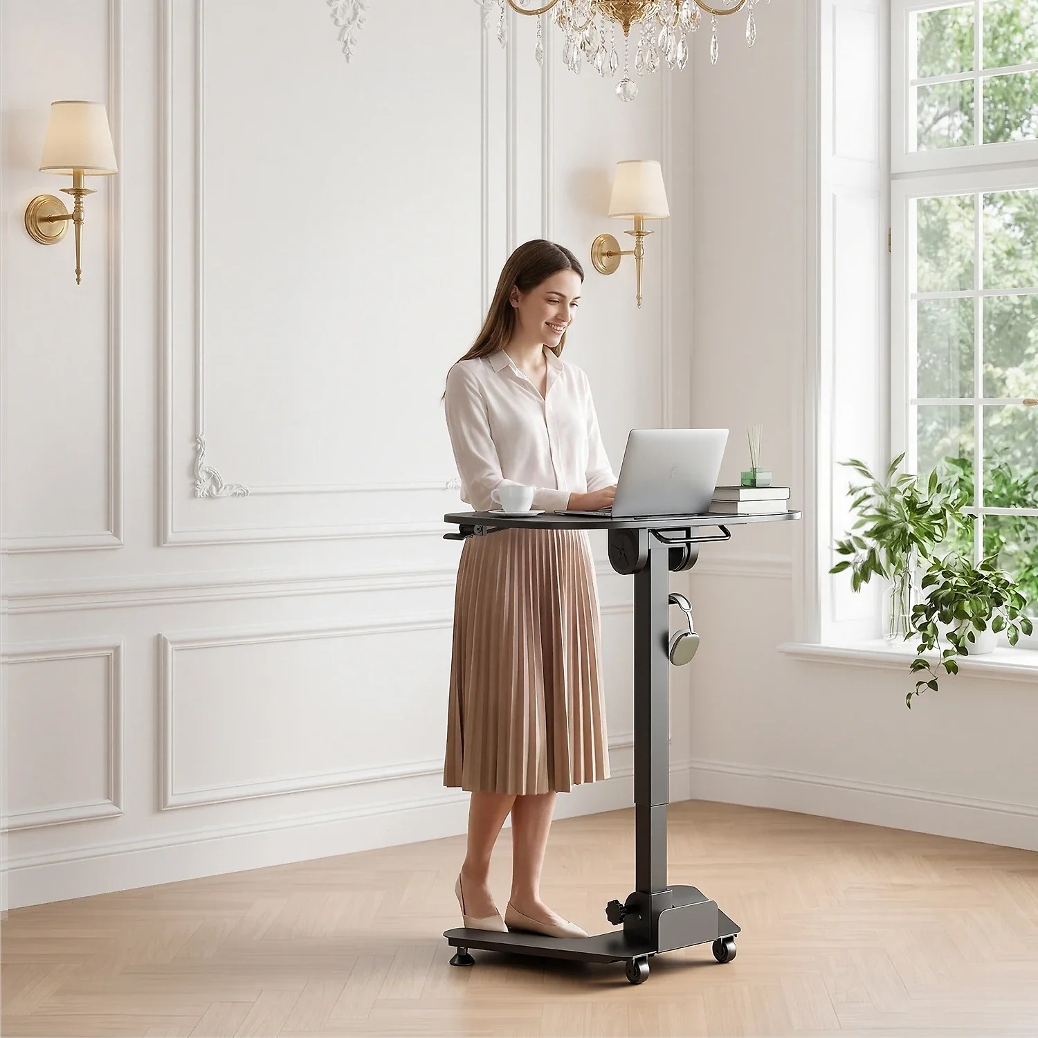 ETD5 Mobile Folding Pneumatic Standing Desk