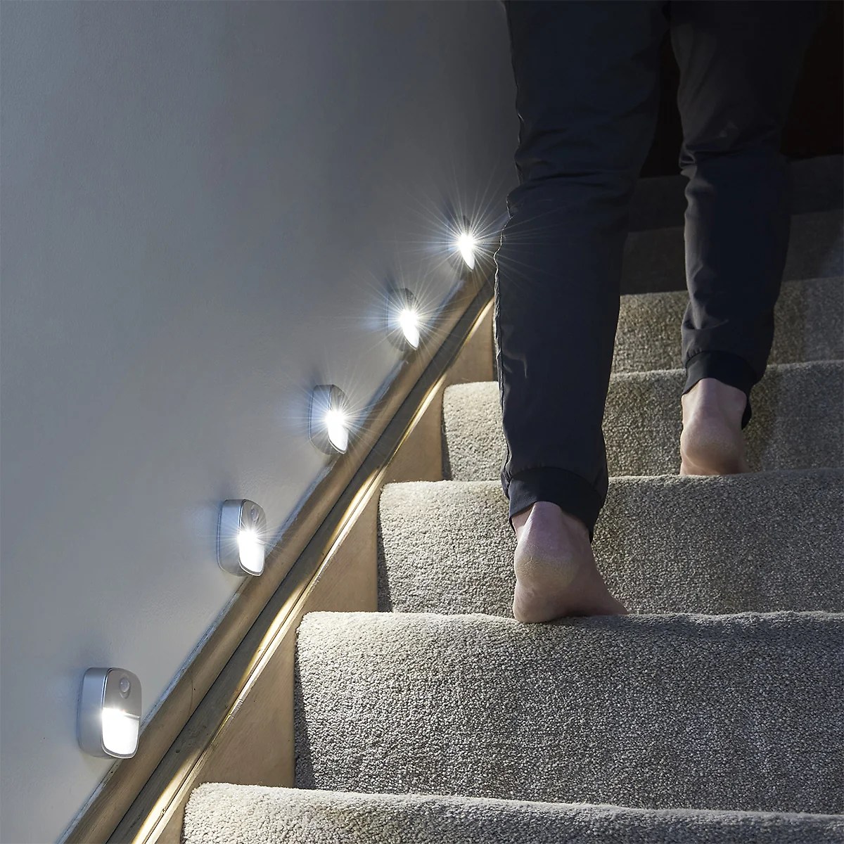 Motion Activated Place Anywhere Lights by Sharper Image (Set of 5)