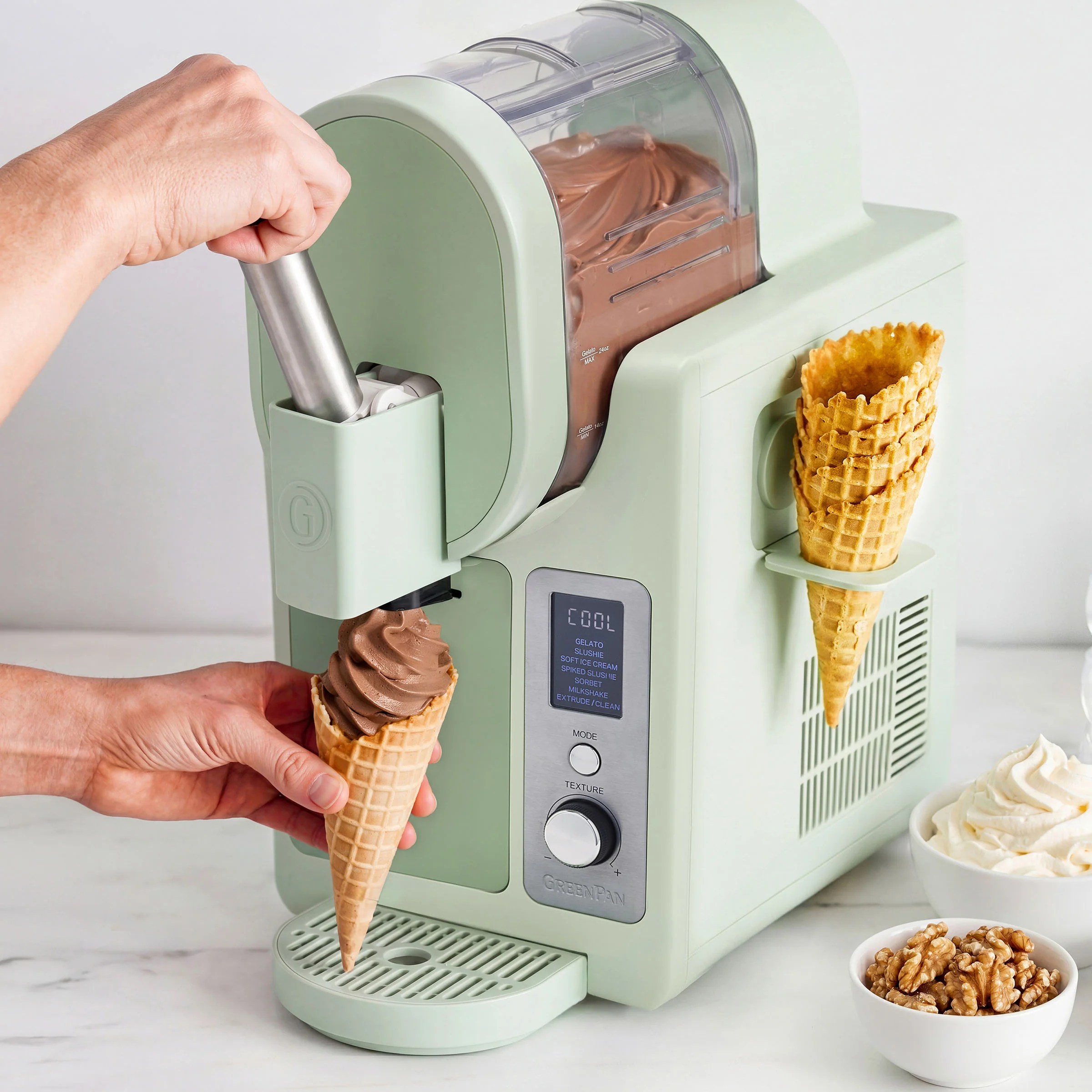 Frost Pro 16-in-1 Ice Cream. Gelato & Frozen Drink Maker | Pistachio