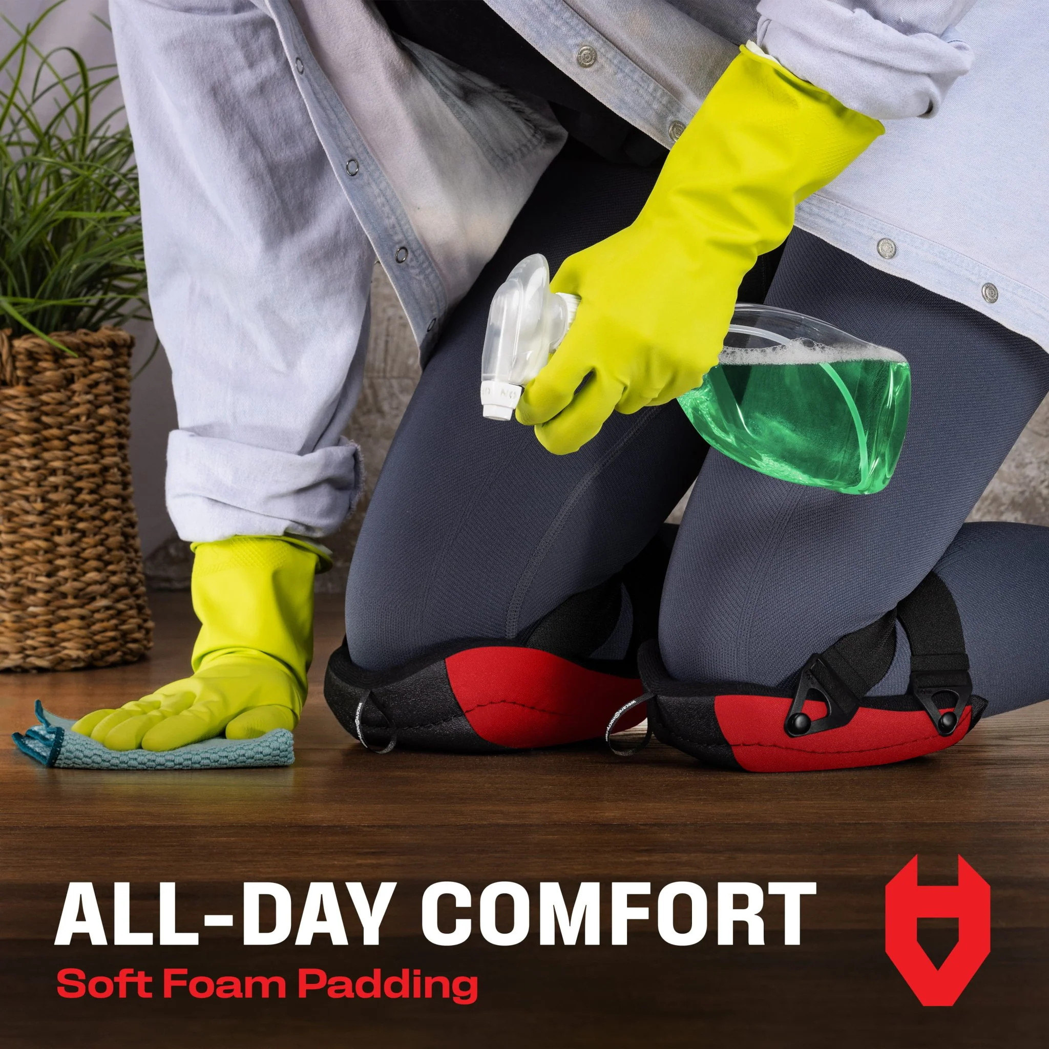 LightGuard+ Anti-Slip Flooring Foam Knee Pads