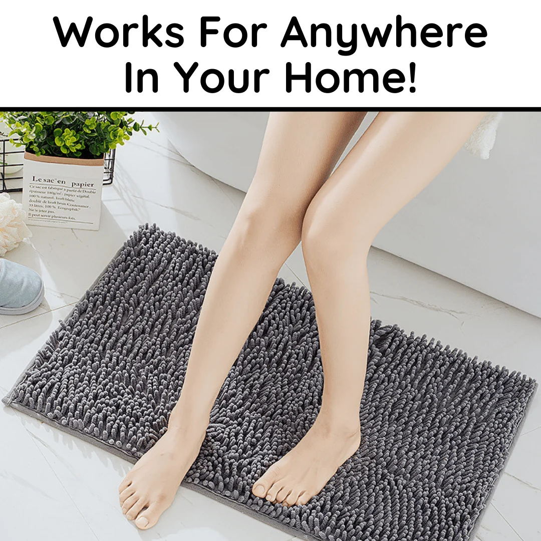 Paw-Drying Floor Mat With Superabsorbent Quick-Dry Microfiber & Non-Slip Backing