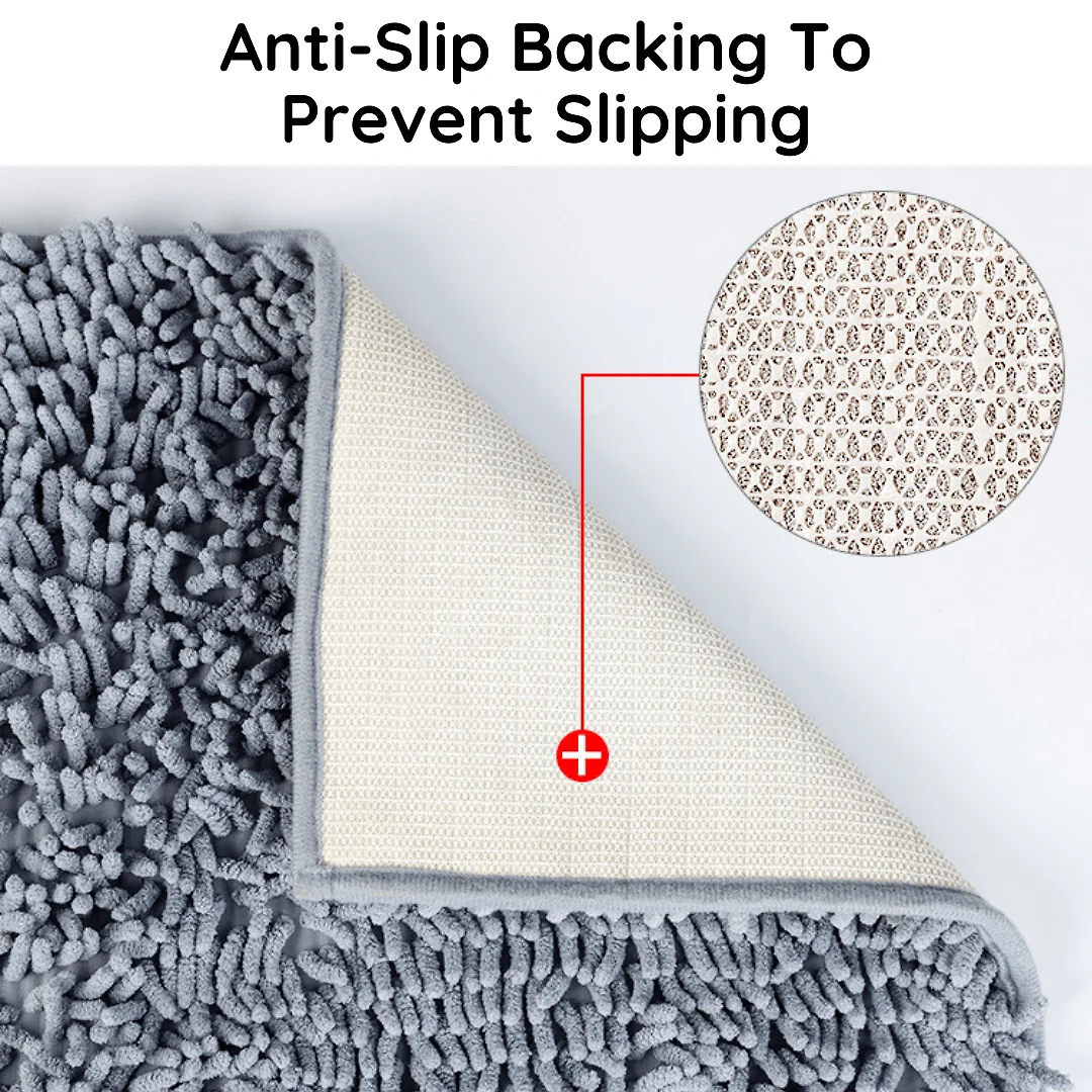 Paw-Drying Floor Mat With Superabsorbent Quick-Dry Microfiber & Non-Slip Backing